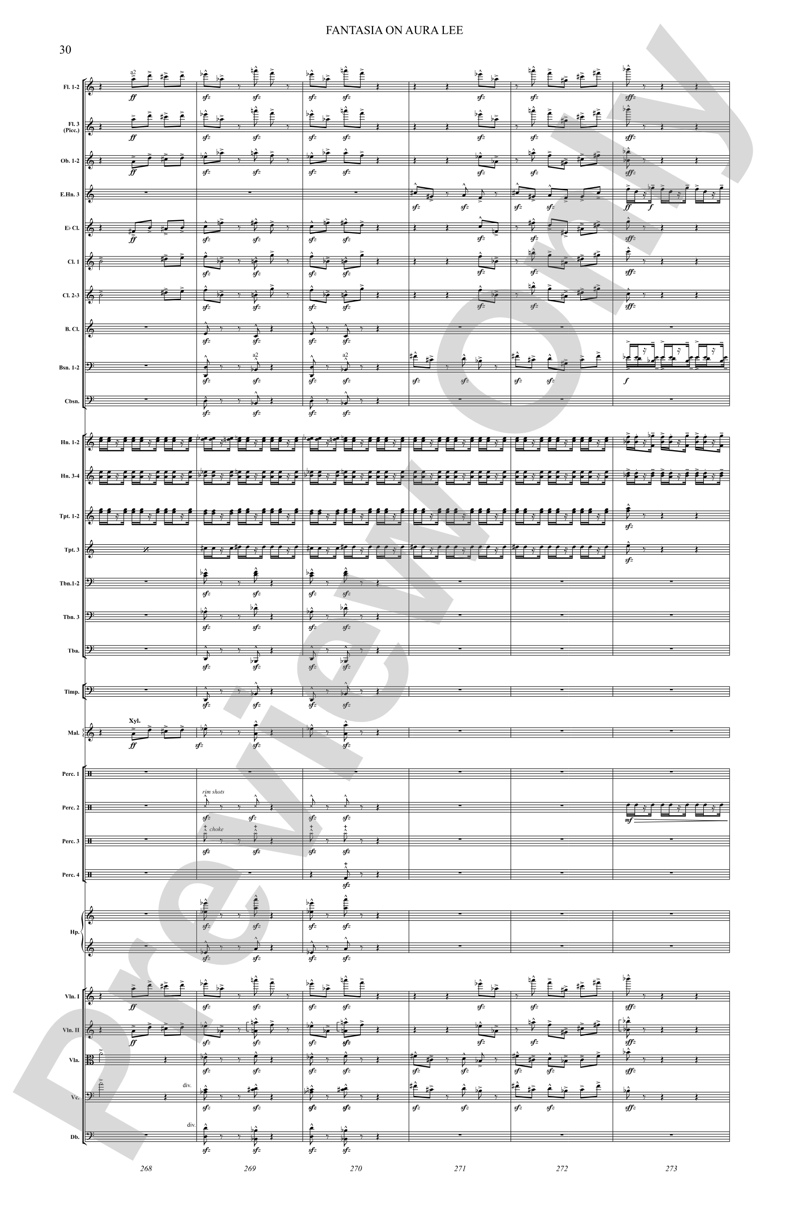 Fantasia on Aura Lee: Full Orchestra Conductor Score & Parts