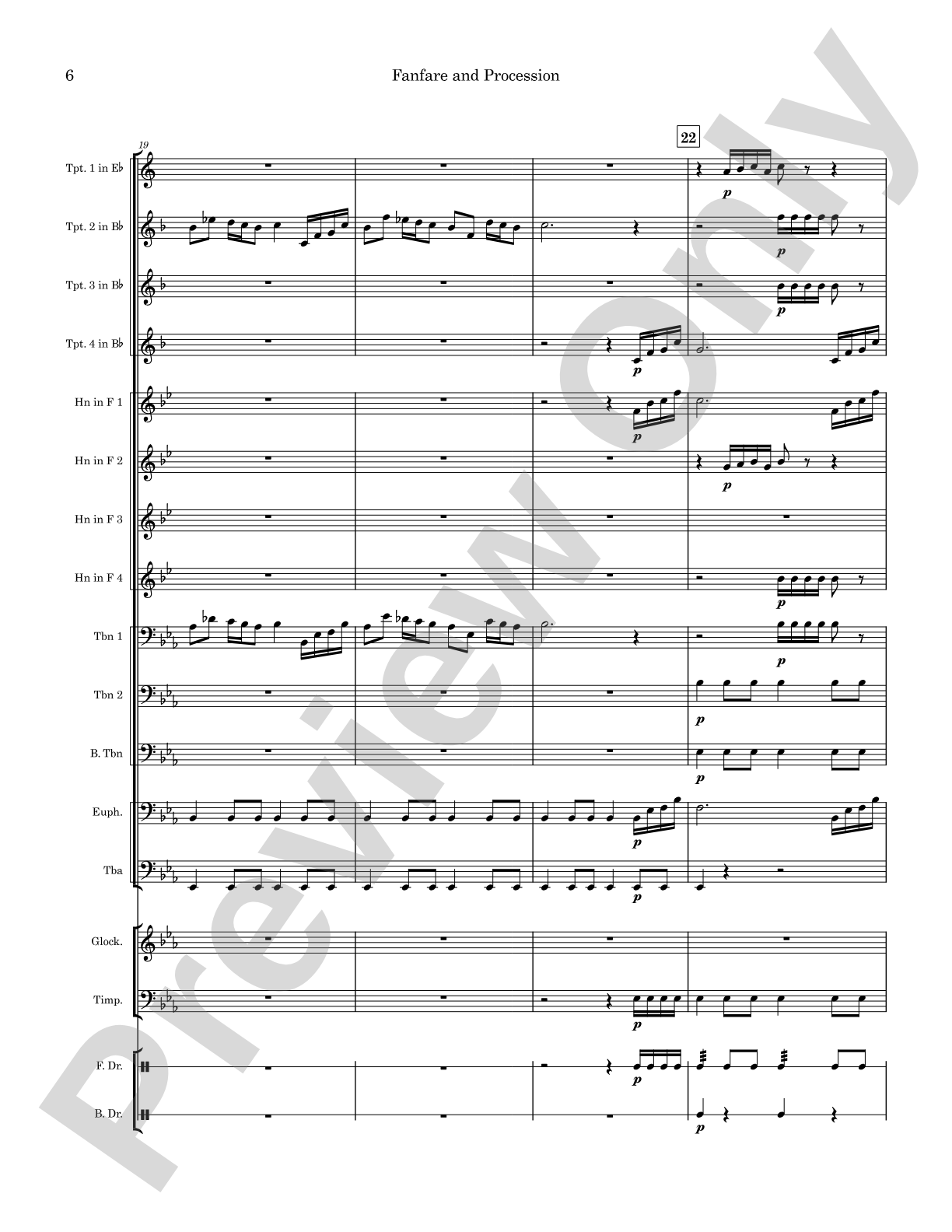 Fanfare and Procession: Concert Band Conductor Score & Parts