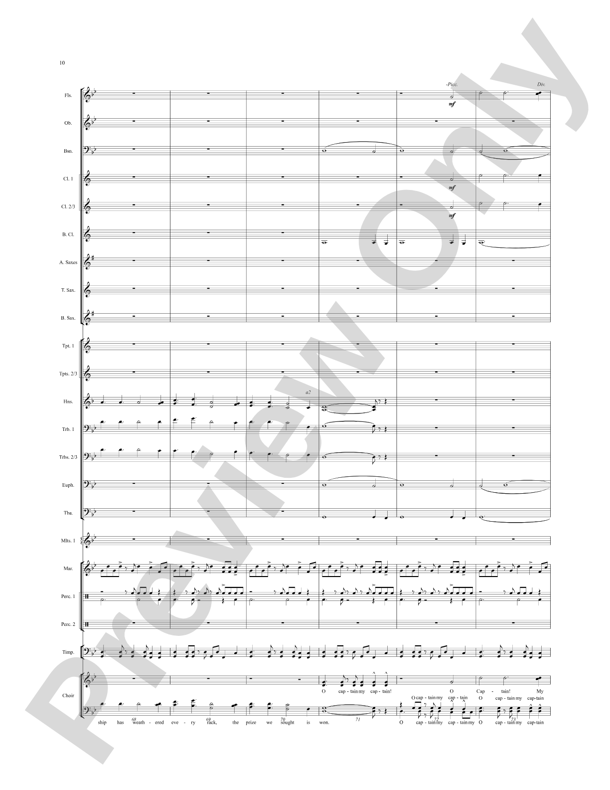 Once, the Man...: Score