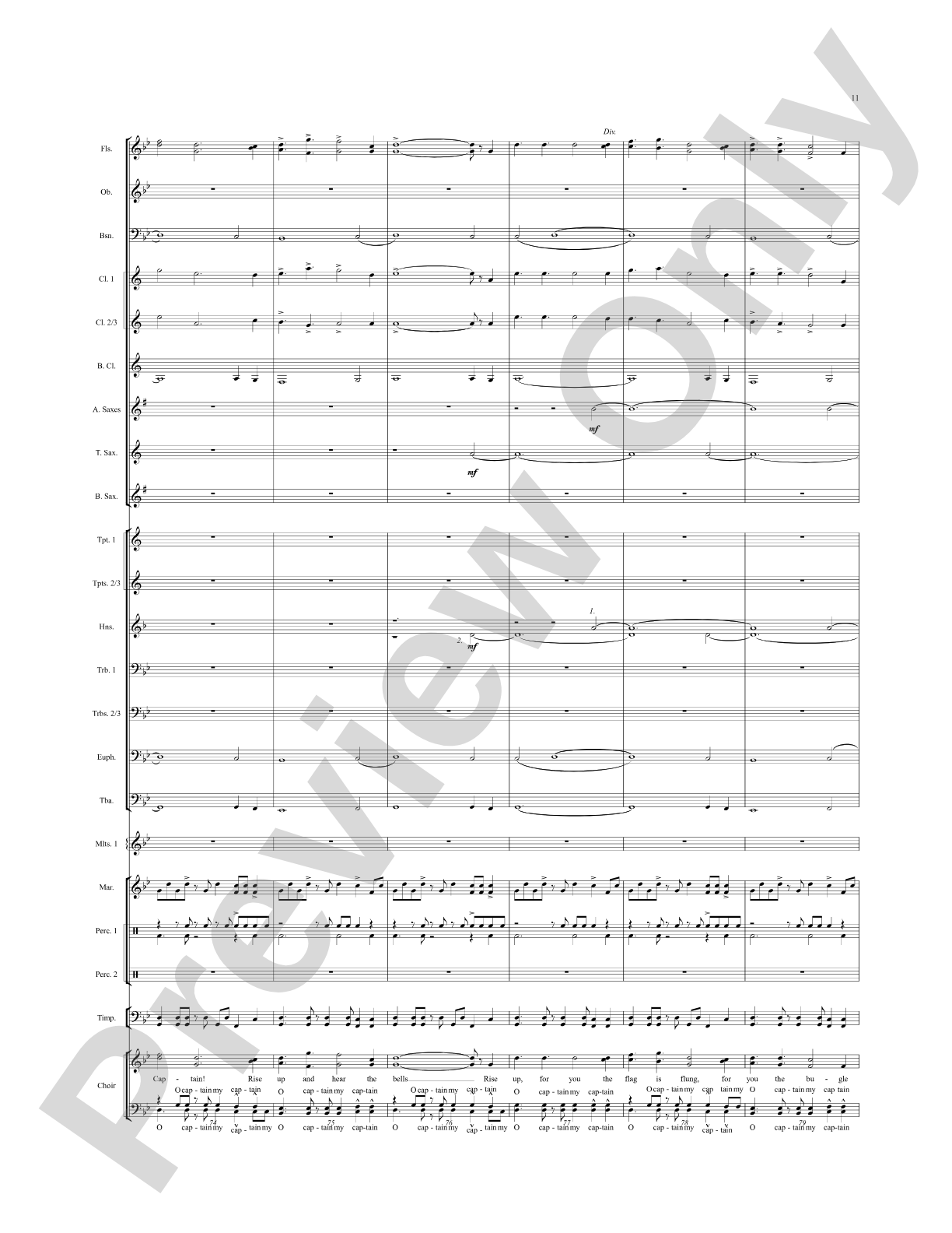 Once, the Man...: Score