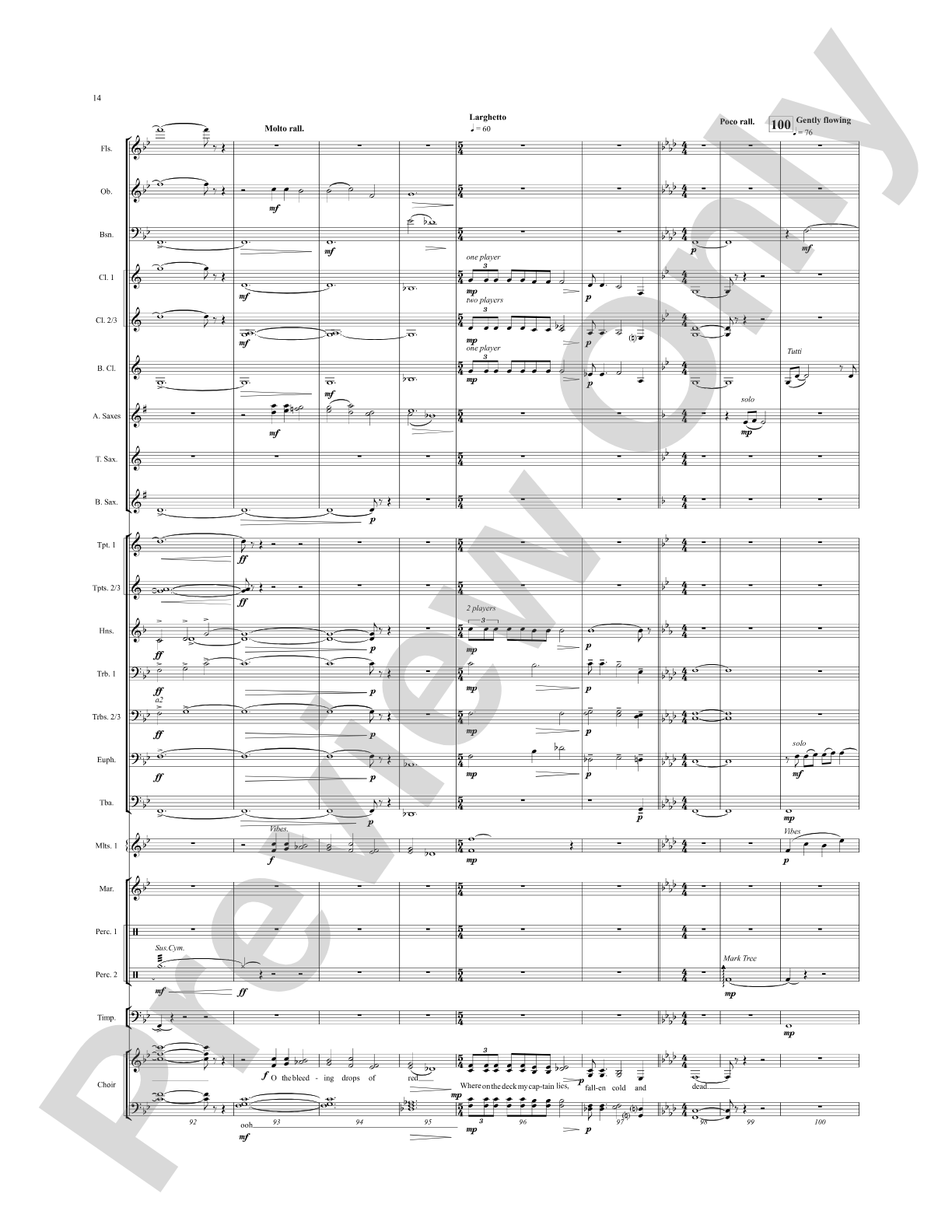 Once, the Man...: Score