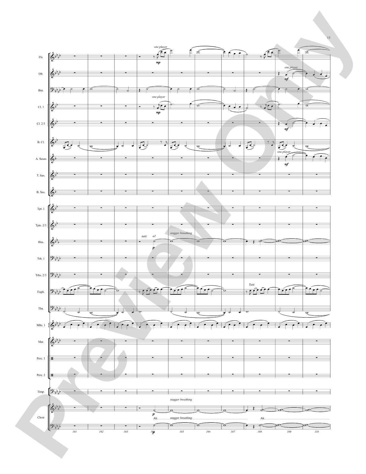 Once, the Man...: Score