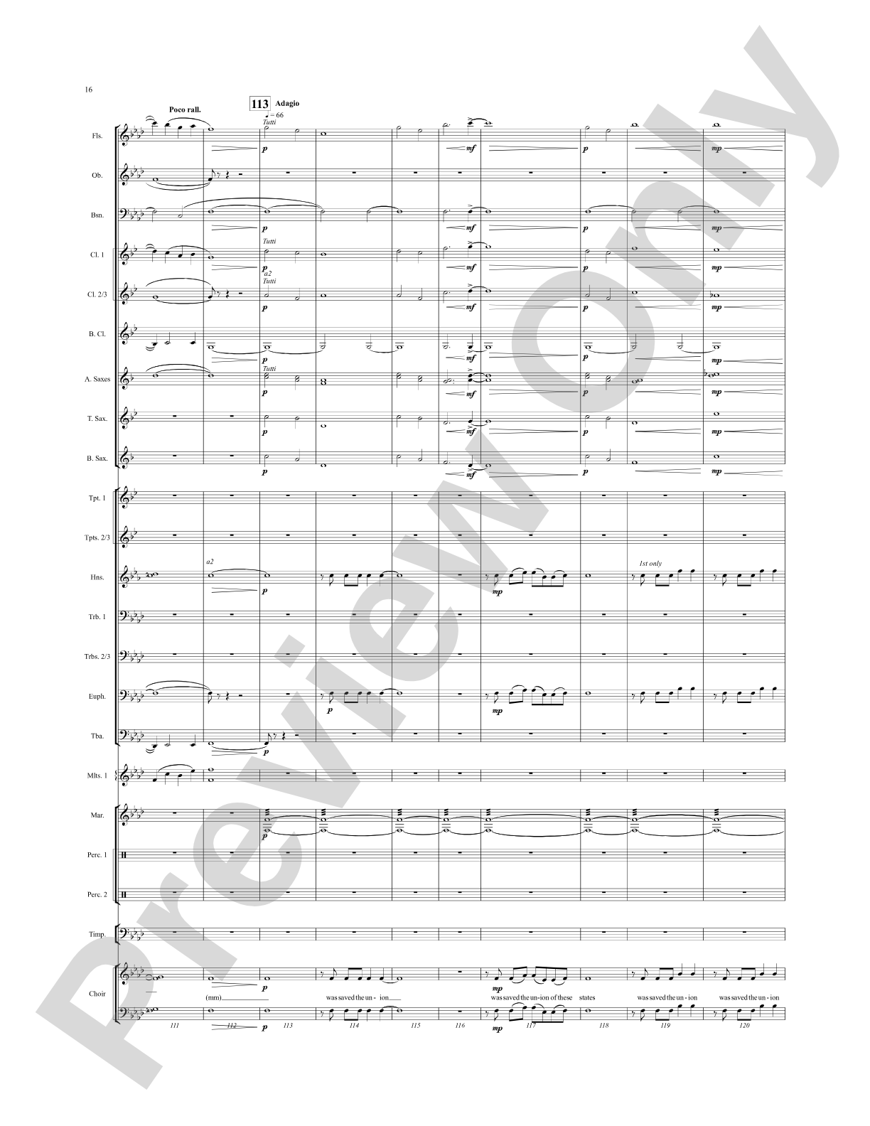 Once, the Man...: Score