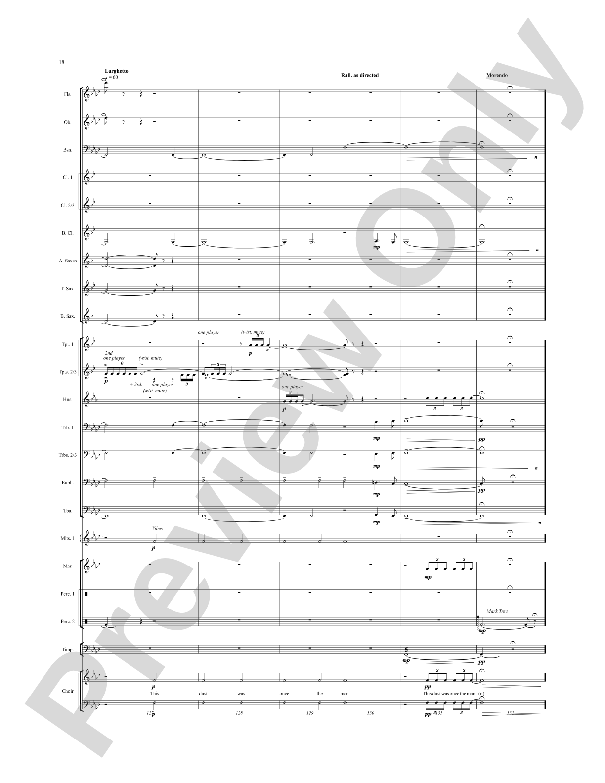 Once, the Man...: Score