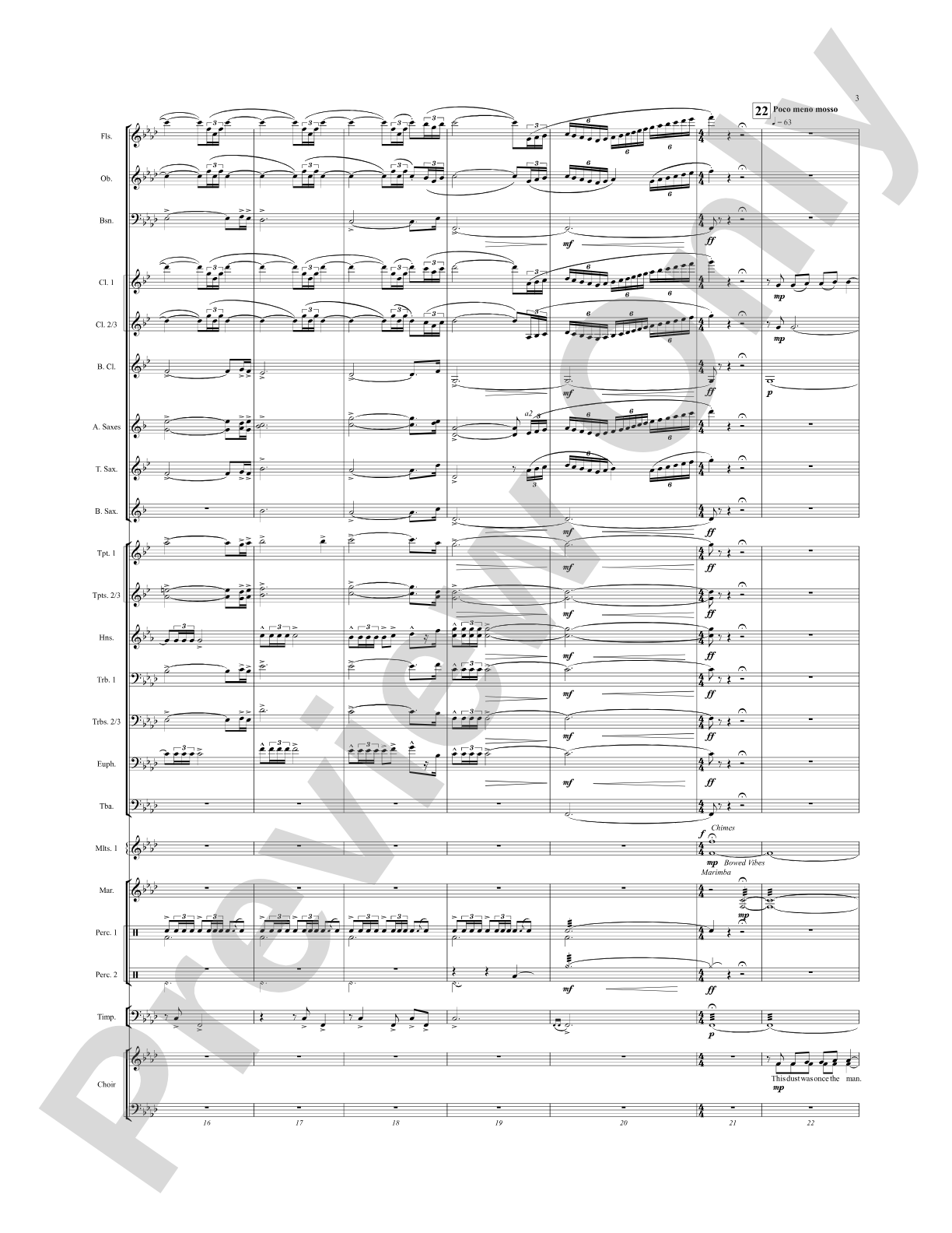 Once, the Man...: Score