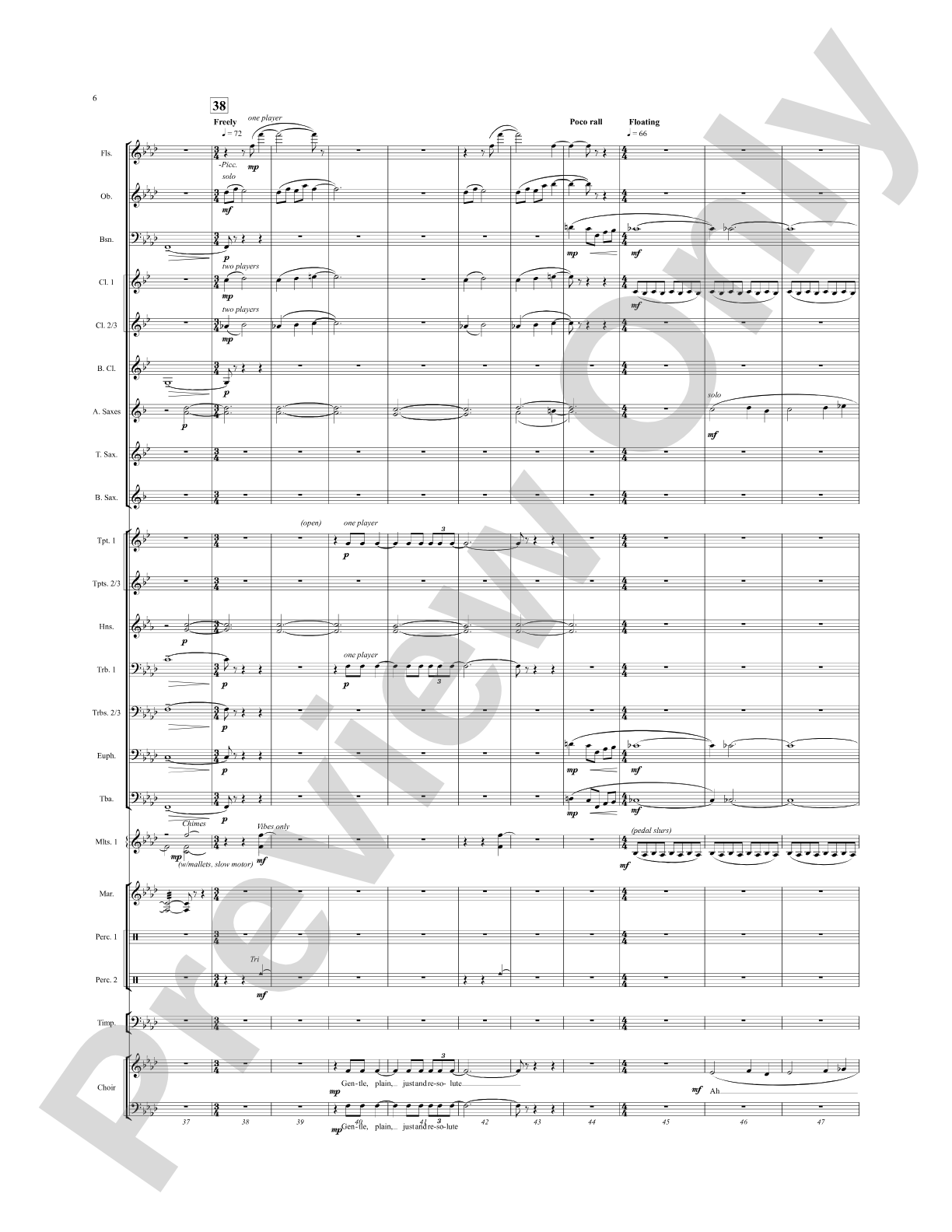 Once, the Man...: Score