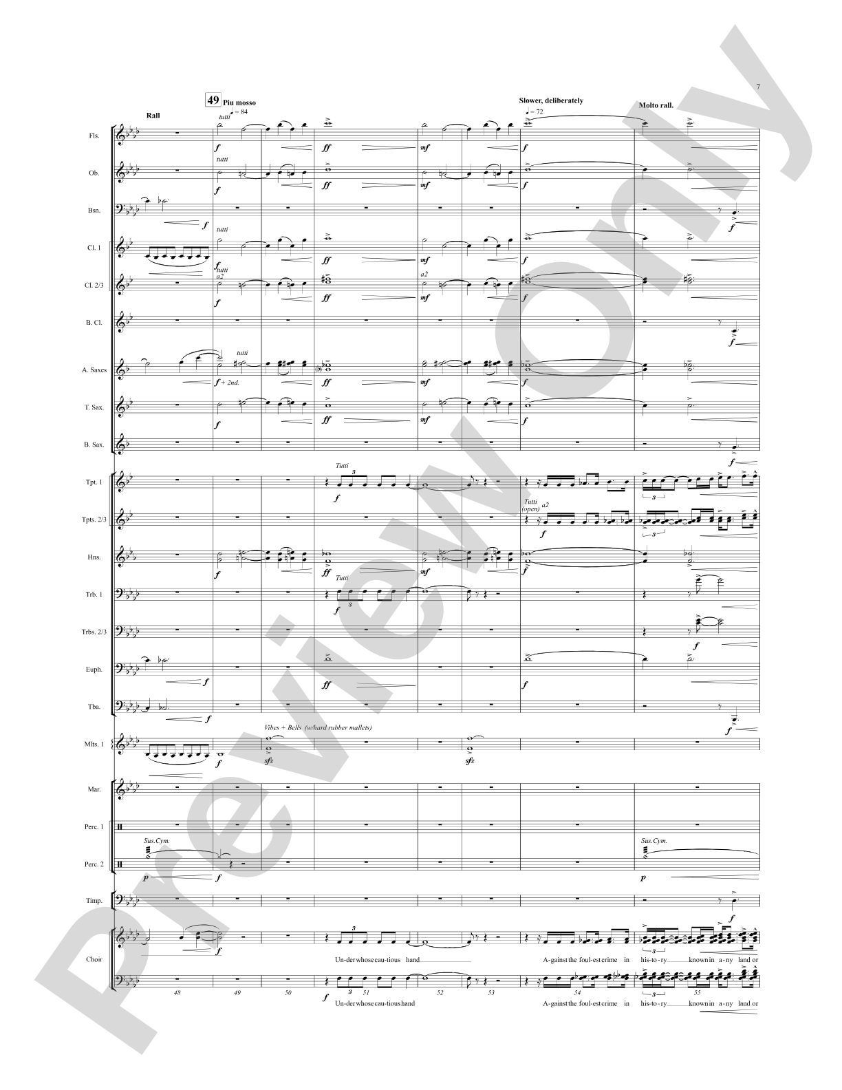 Once, the Man...: Score