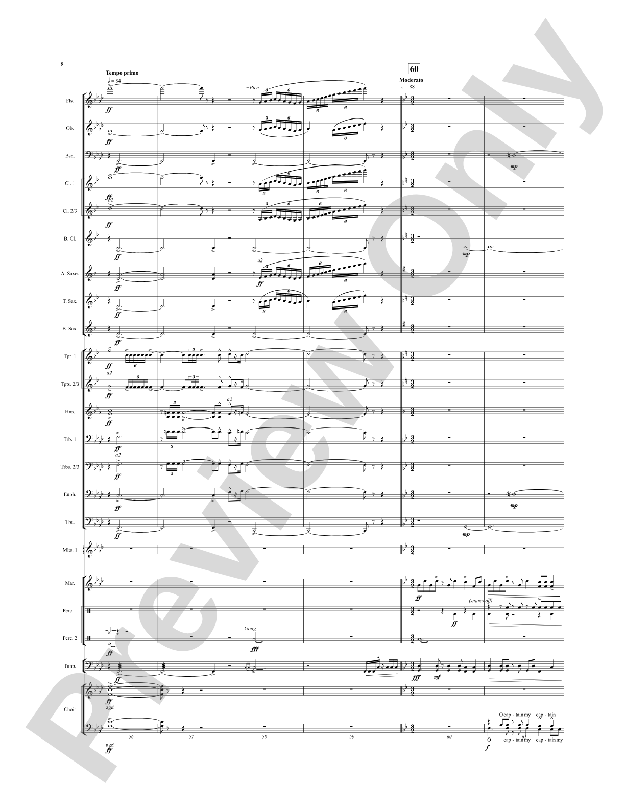 Once, the Man...: Score