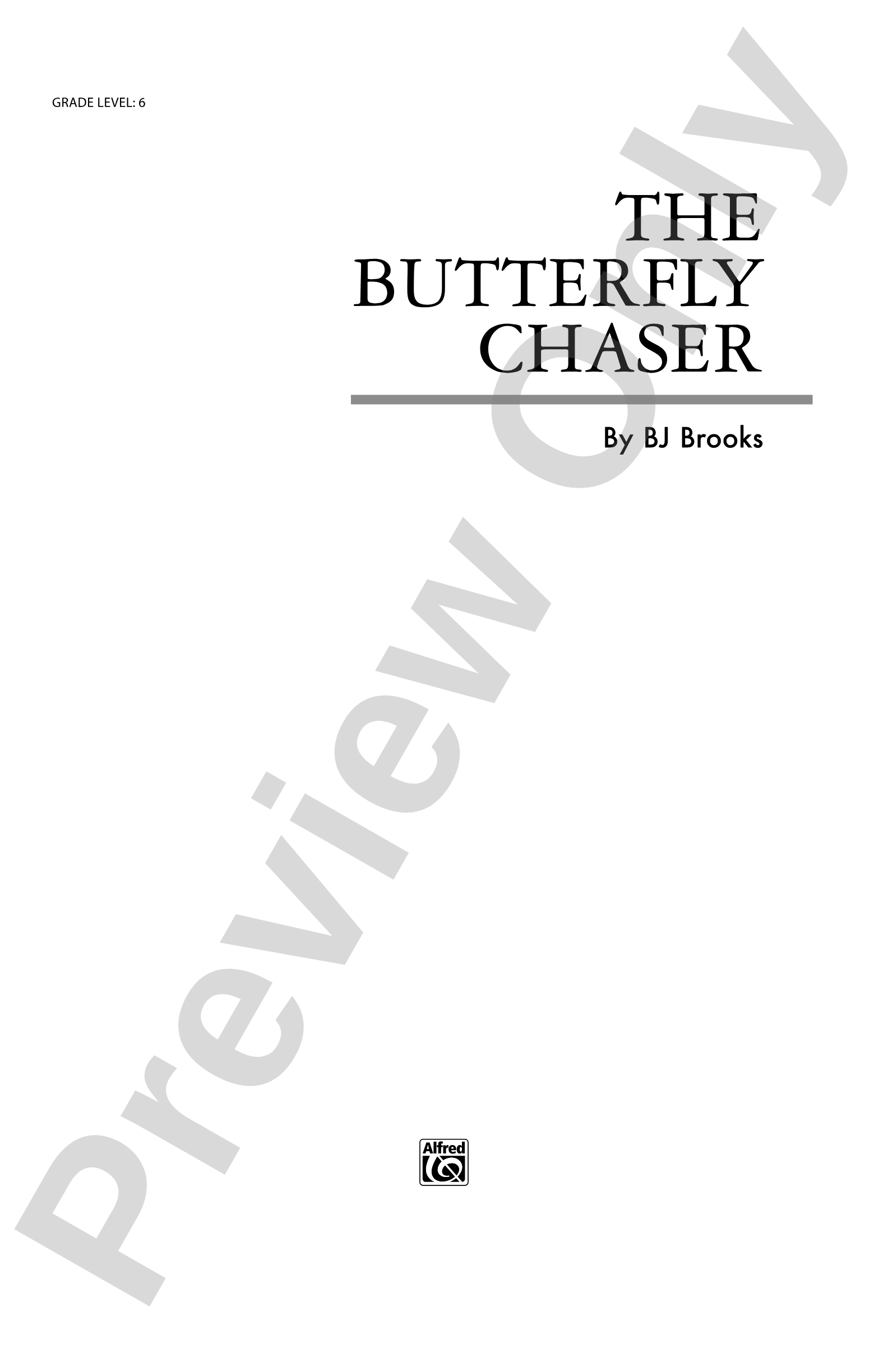 The Butterfly Chaser: Concert Band Conductor Score & Parts