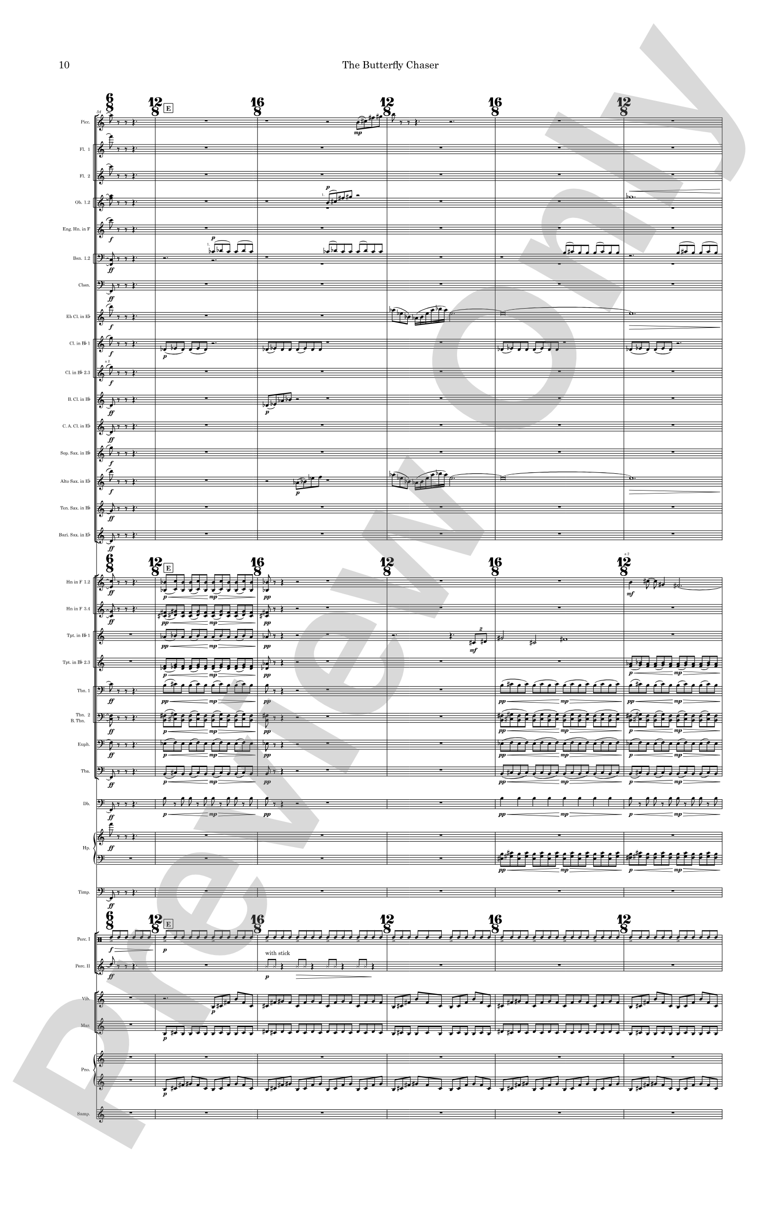 The Butterfly Chaser: Concert Band Conductor Score & Parts