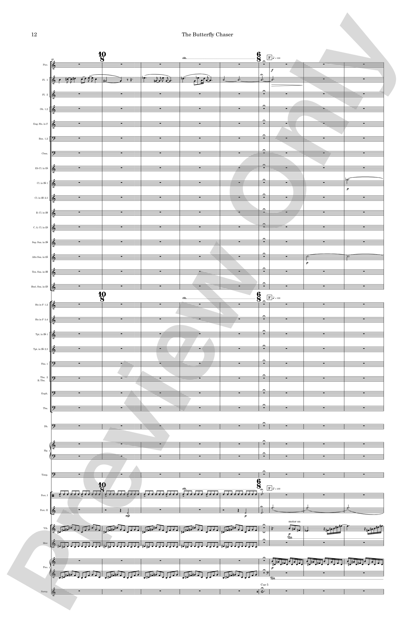 The Butterfly Chaser: Concert Band Conductor Score & Parts