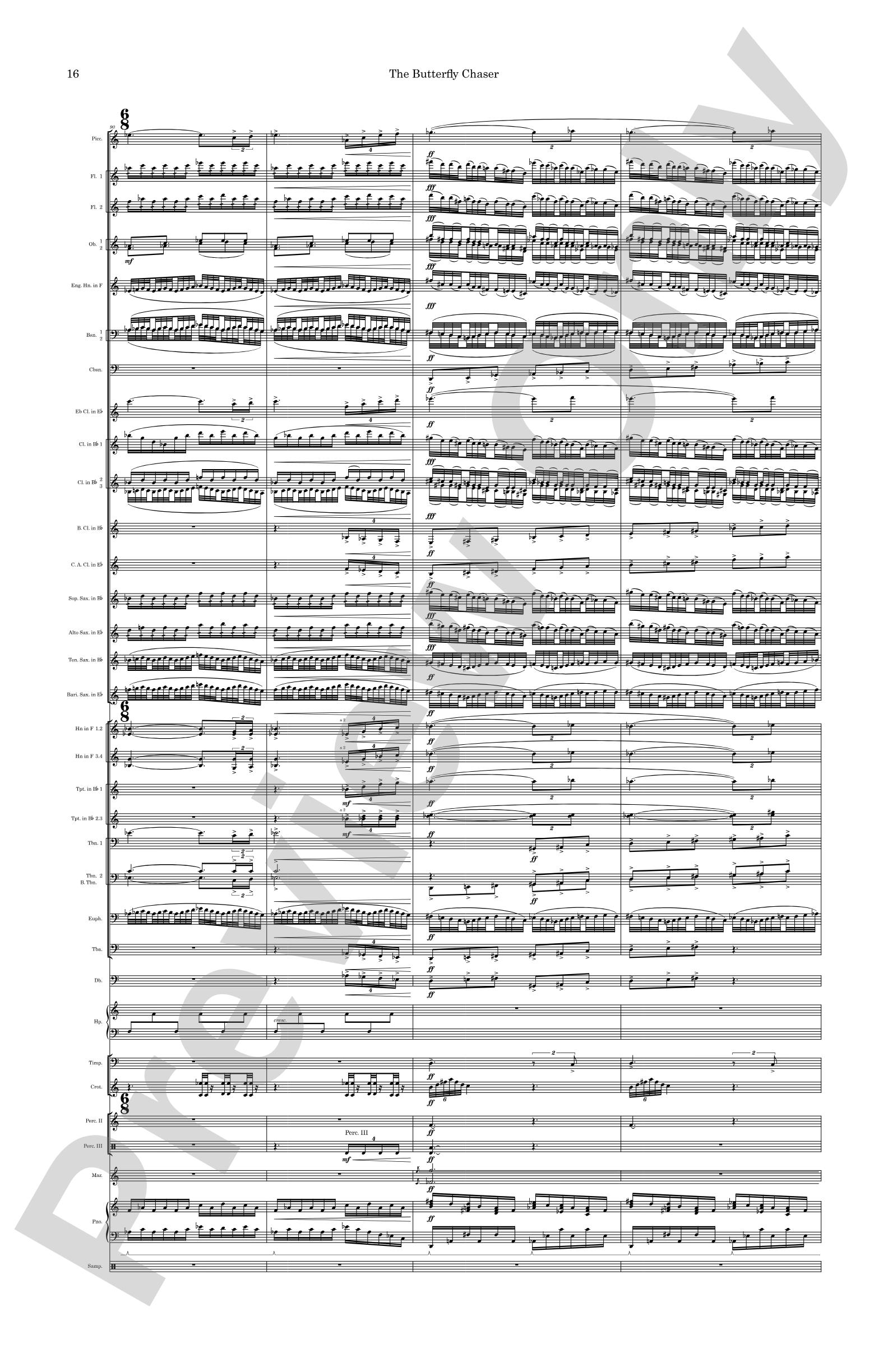 The Butterfly Chaser: Concert Band Conductor Score & Parts