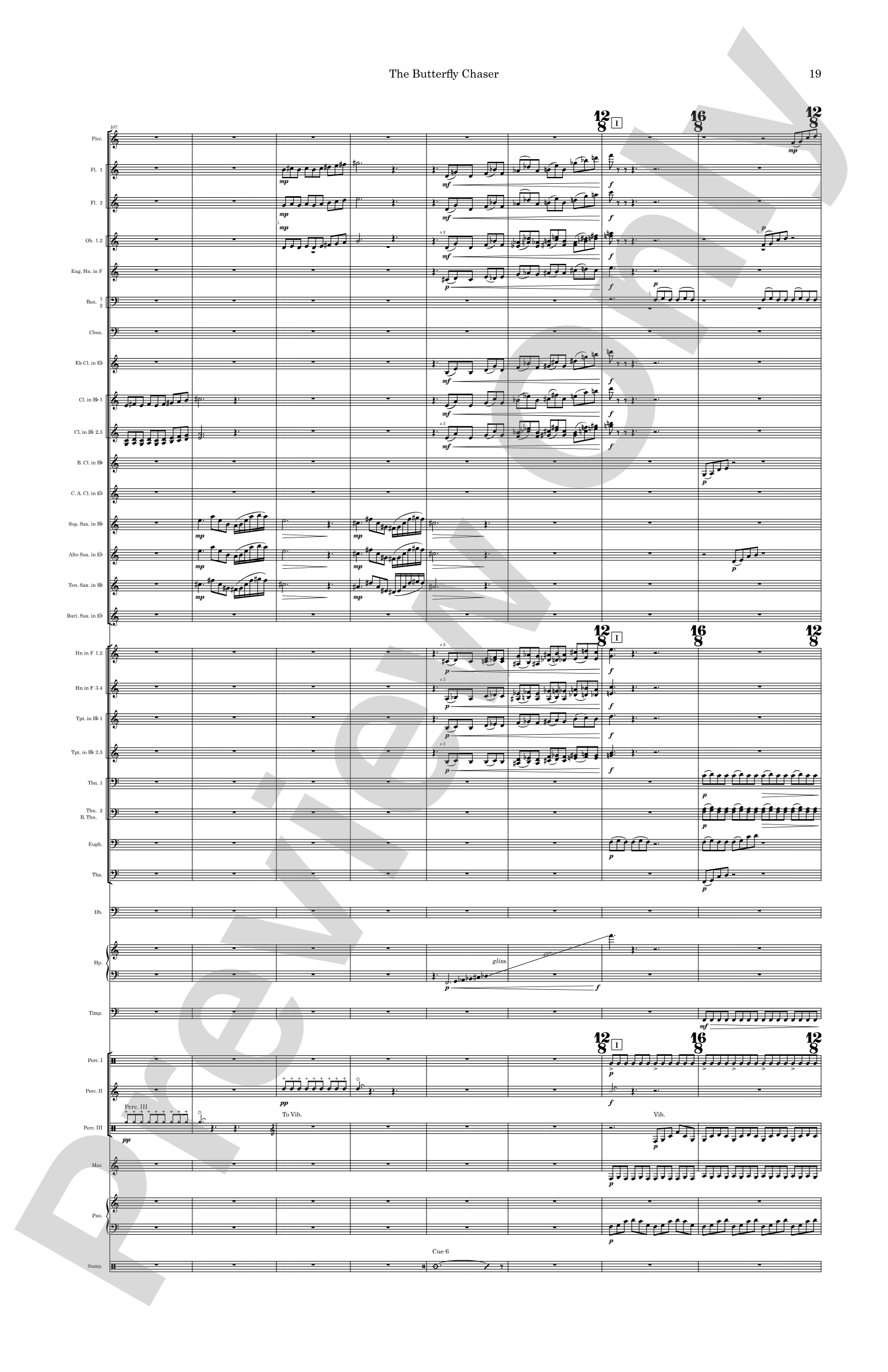 The Butterfly Chaser: Concert Band Conductor Score & Parts