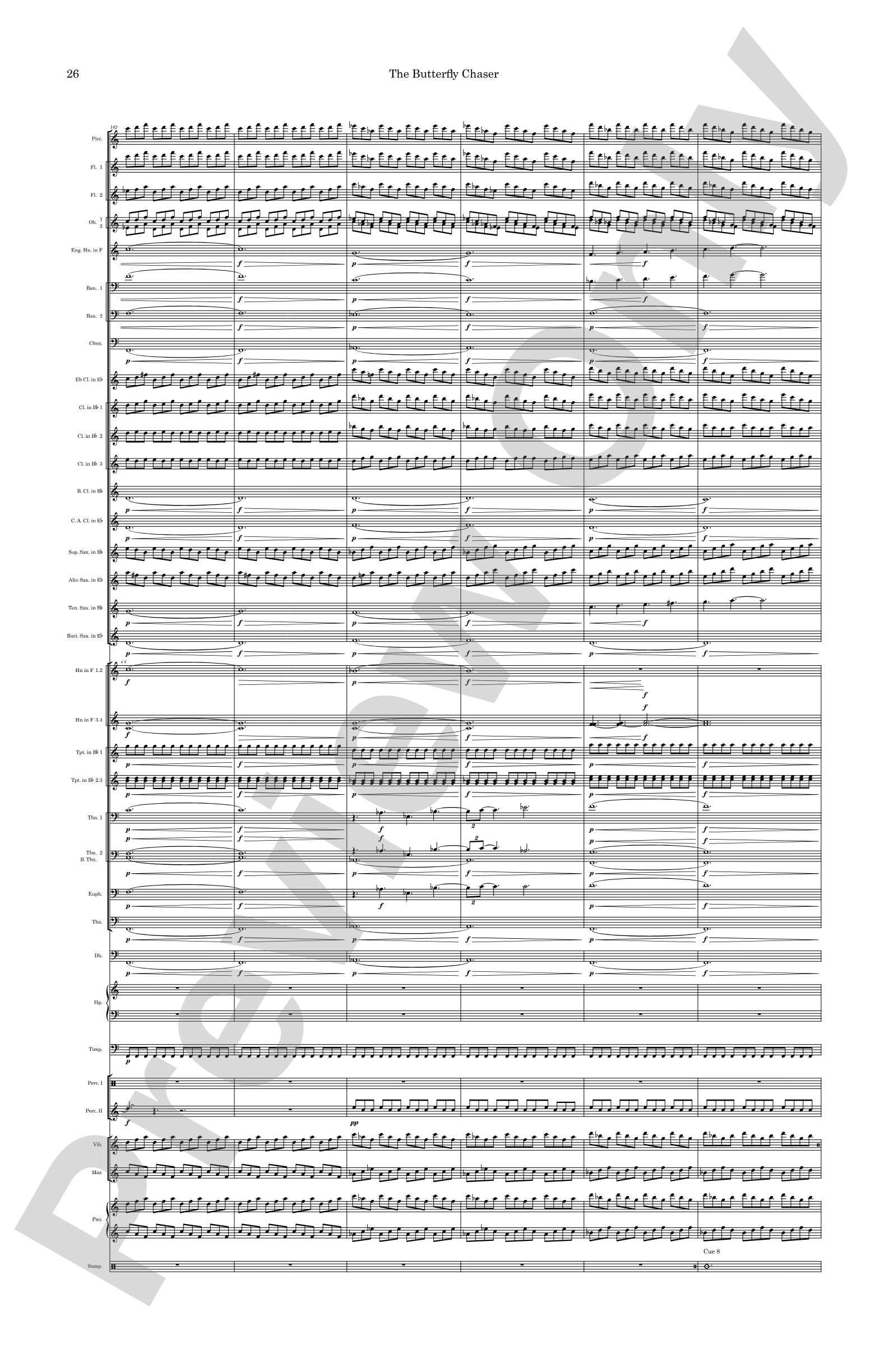 The Butterfly Chaser: Concert Band Conductor Score & Parts
