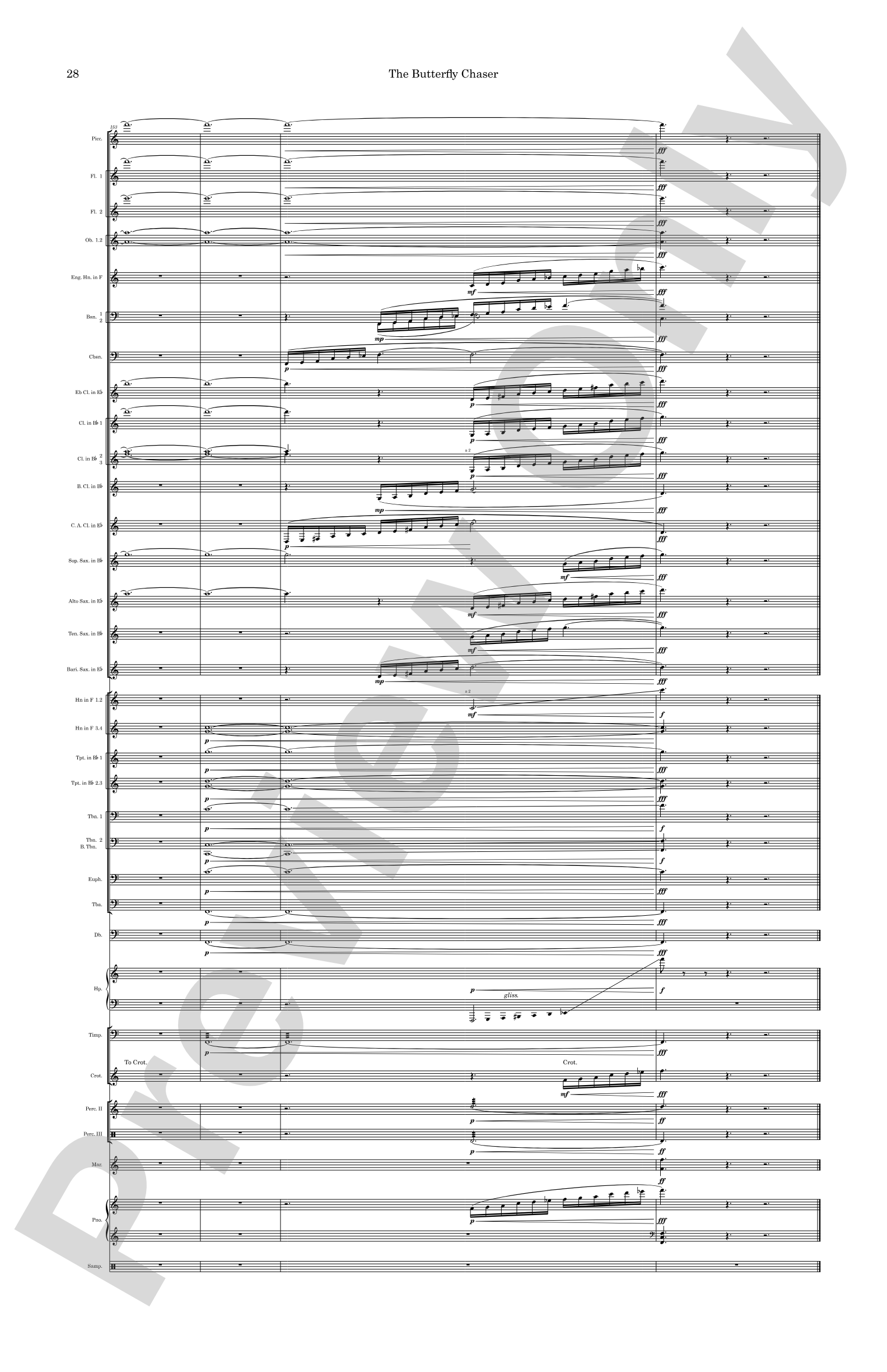 The Butterfly Chaser: Concert Band Conductor Score & Parts