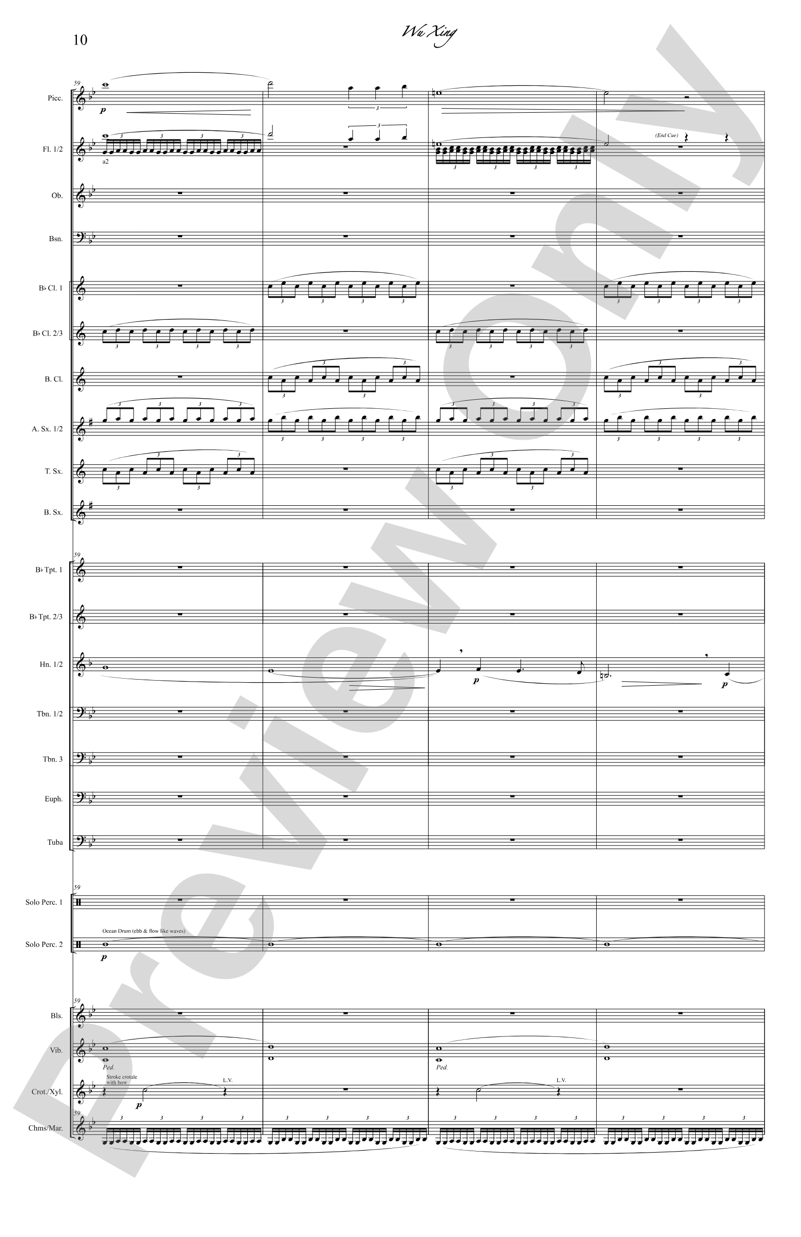 Wu Xing: Concert Band Conductor Score & Parts