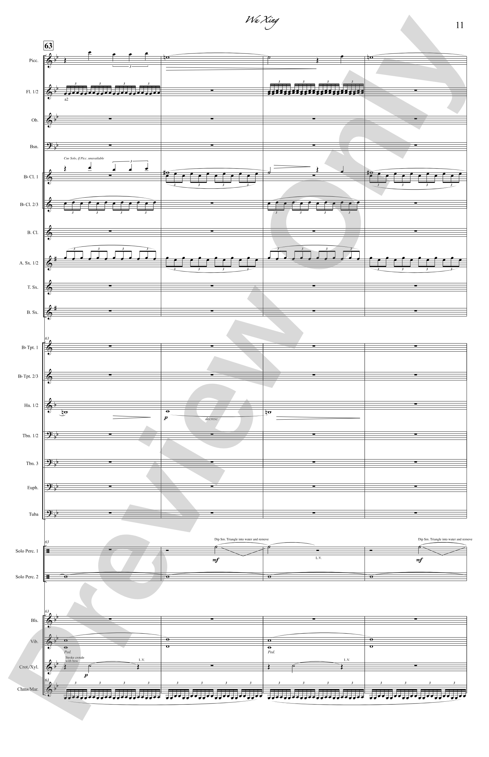 Wu Xing: Concert Band Conductor Score & Parts