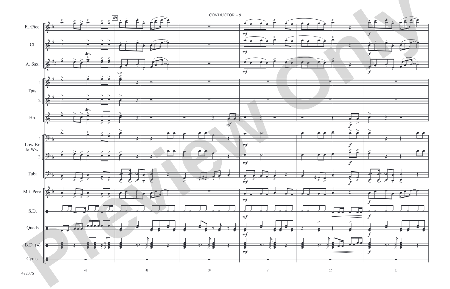 Juice: Marching Band Conductor Score & Parts