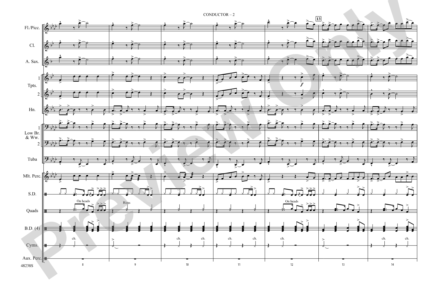 Don't Start Now: Marching Band Conductor Score & Parts