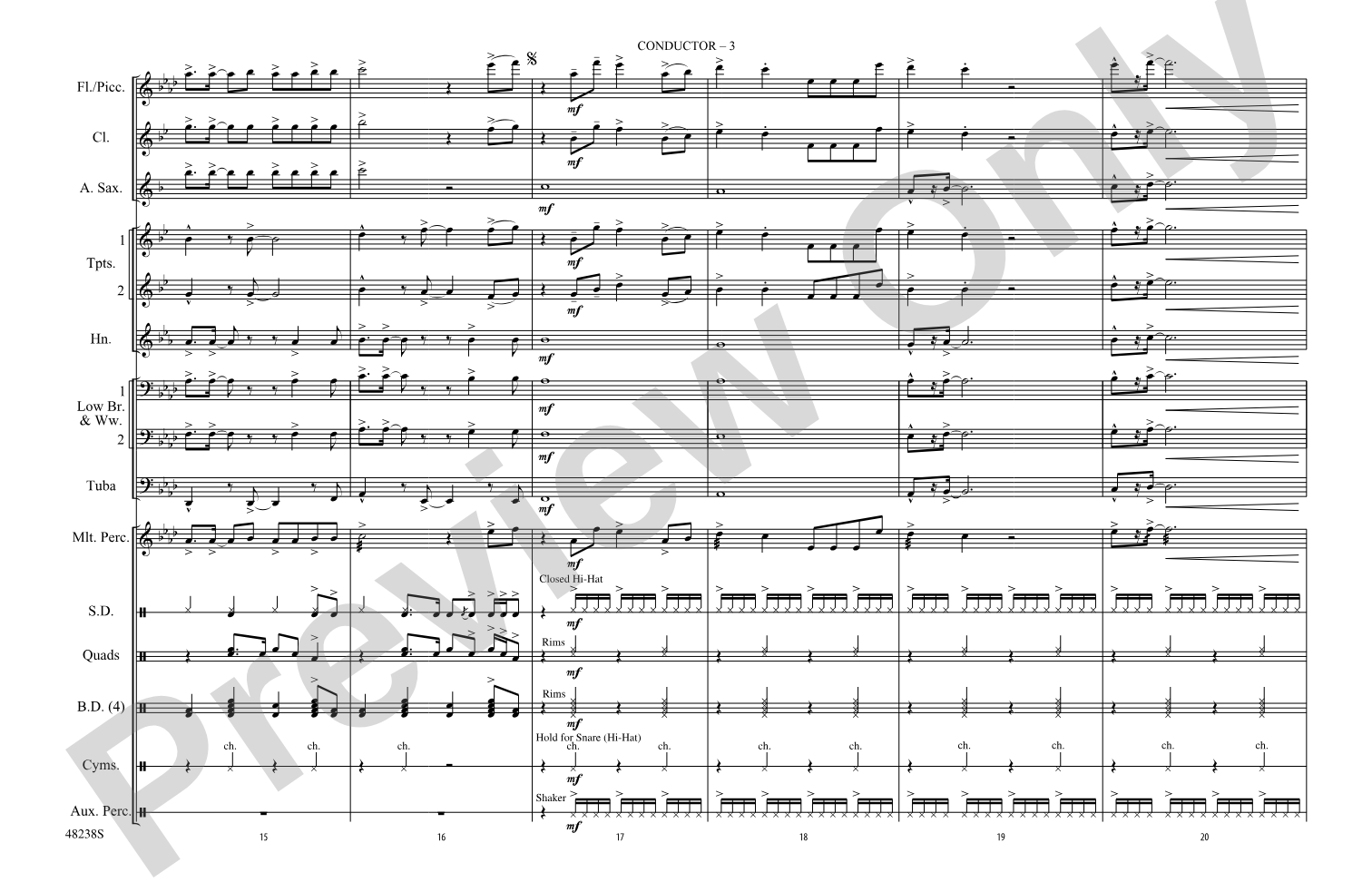 Don't Start Now: Marching Band Conductor Score & Parts