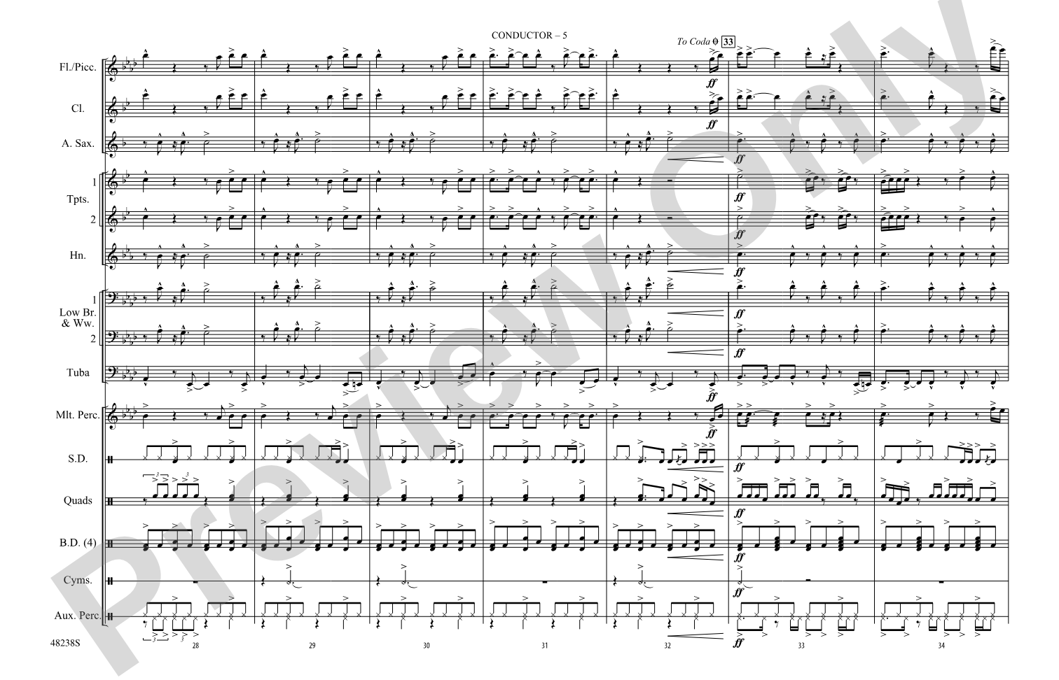 Don't Start Now: Marching Band Conductor Score & Parts