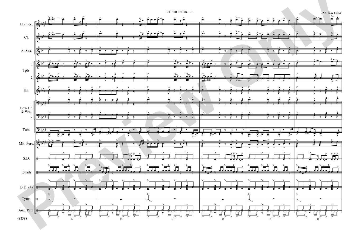 Don't Start Now: Marching Band Conductor Score & Parts