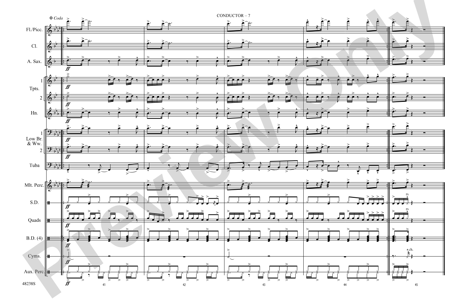 Don't Start Now: Marching Band Conductor Score & Parts