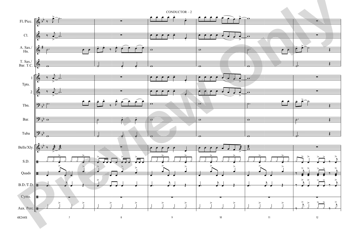 Danger Zone: Marching Band Conductor Score & Parts