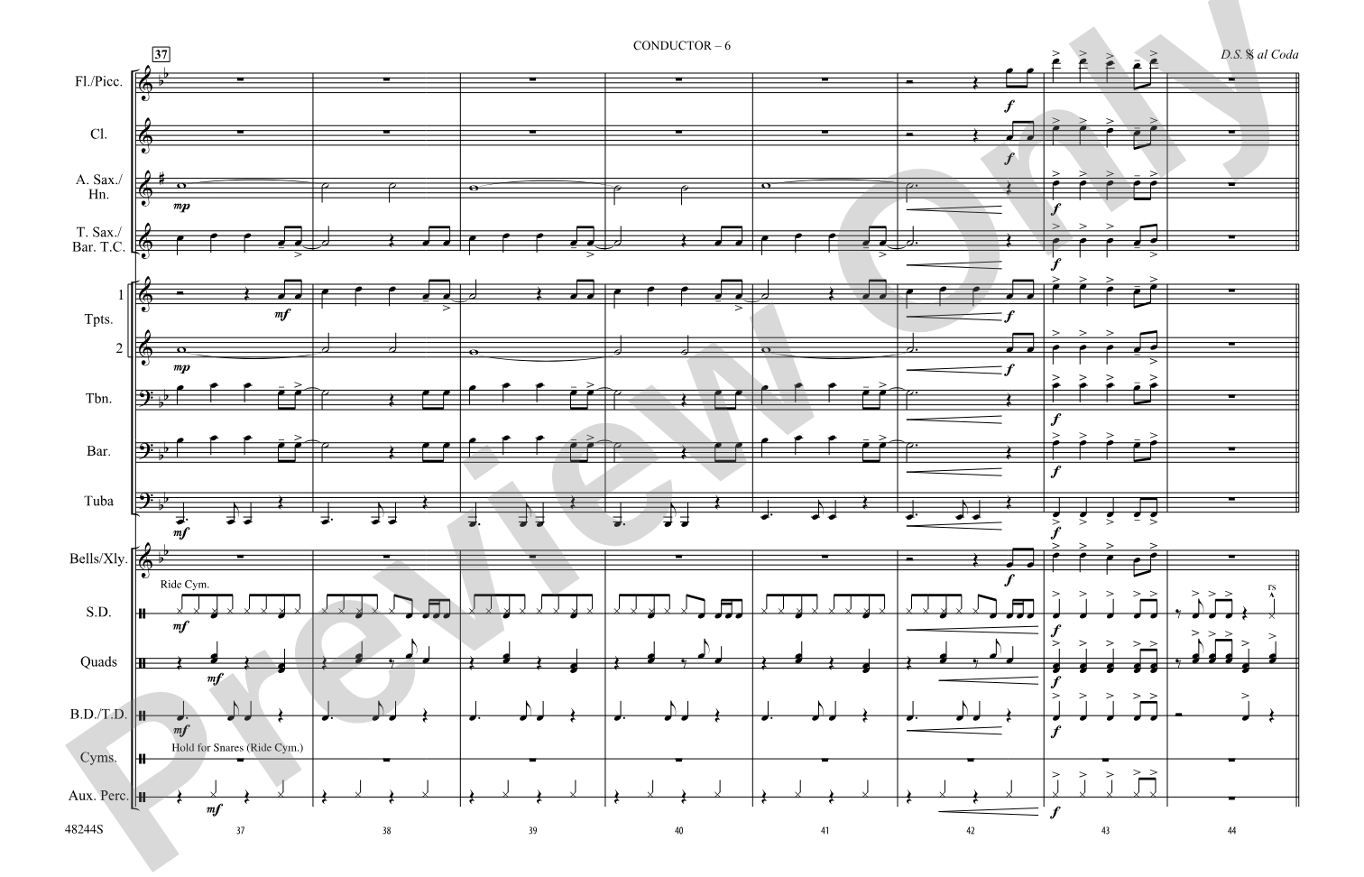 Danger Zone: Marching Band Conductor Score & Parts