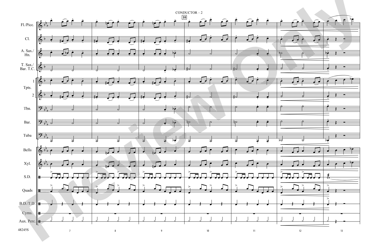 Malagueña: Marching Band Conductor Score & Parts
