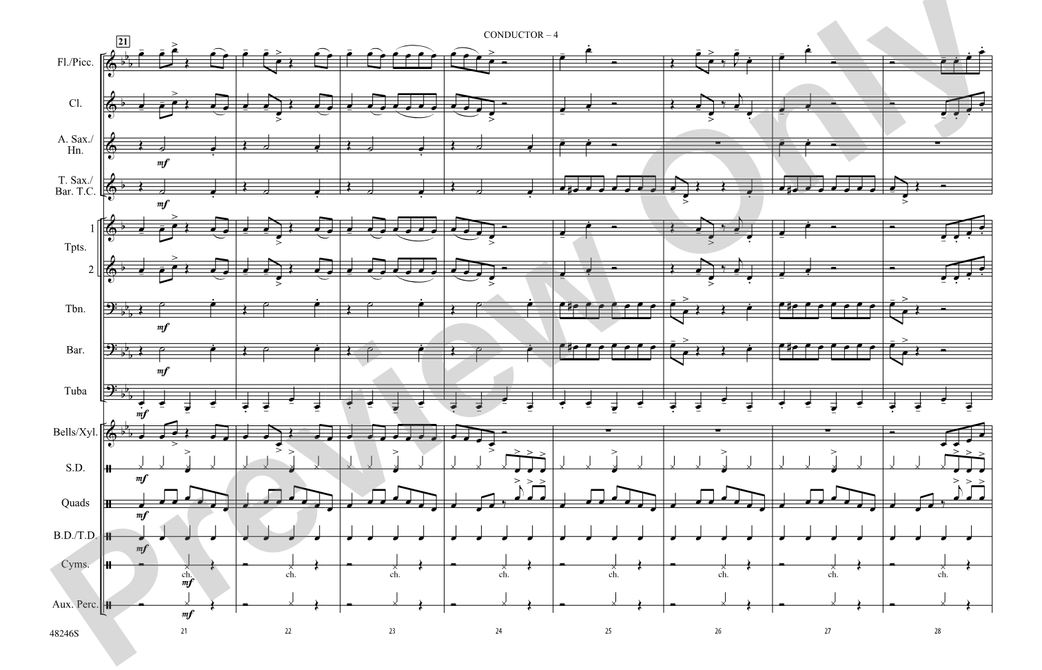 Truth Hurts: Marching Band Conductor Score & Parts