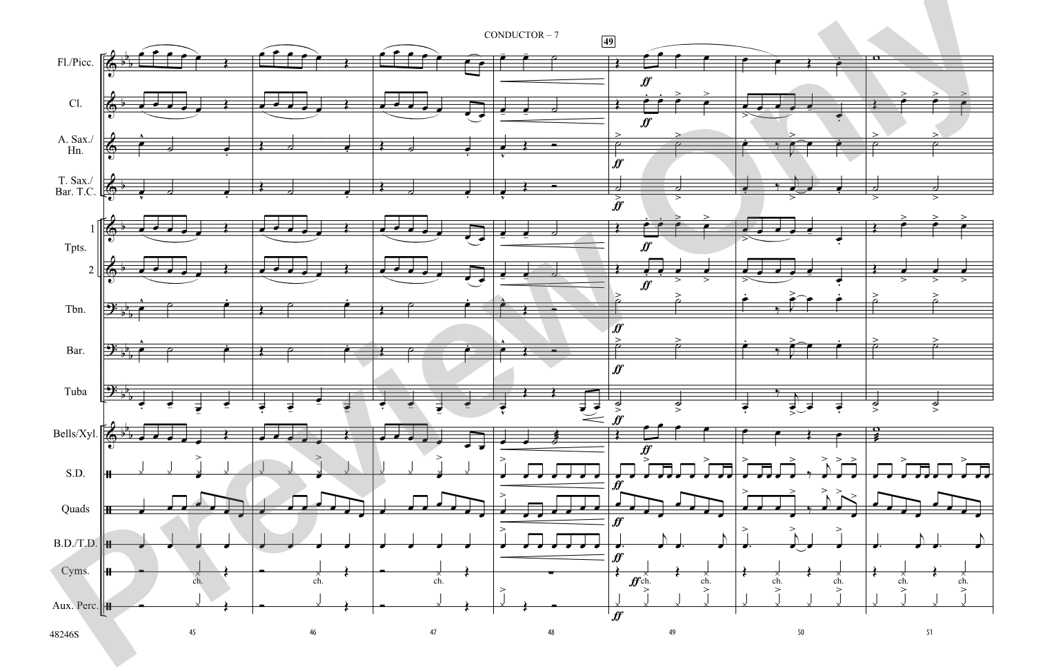 Truth Hurts: Marching Band Conductor Score & Parts