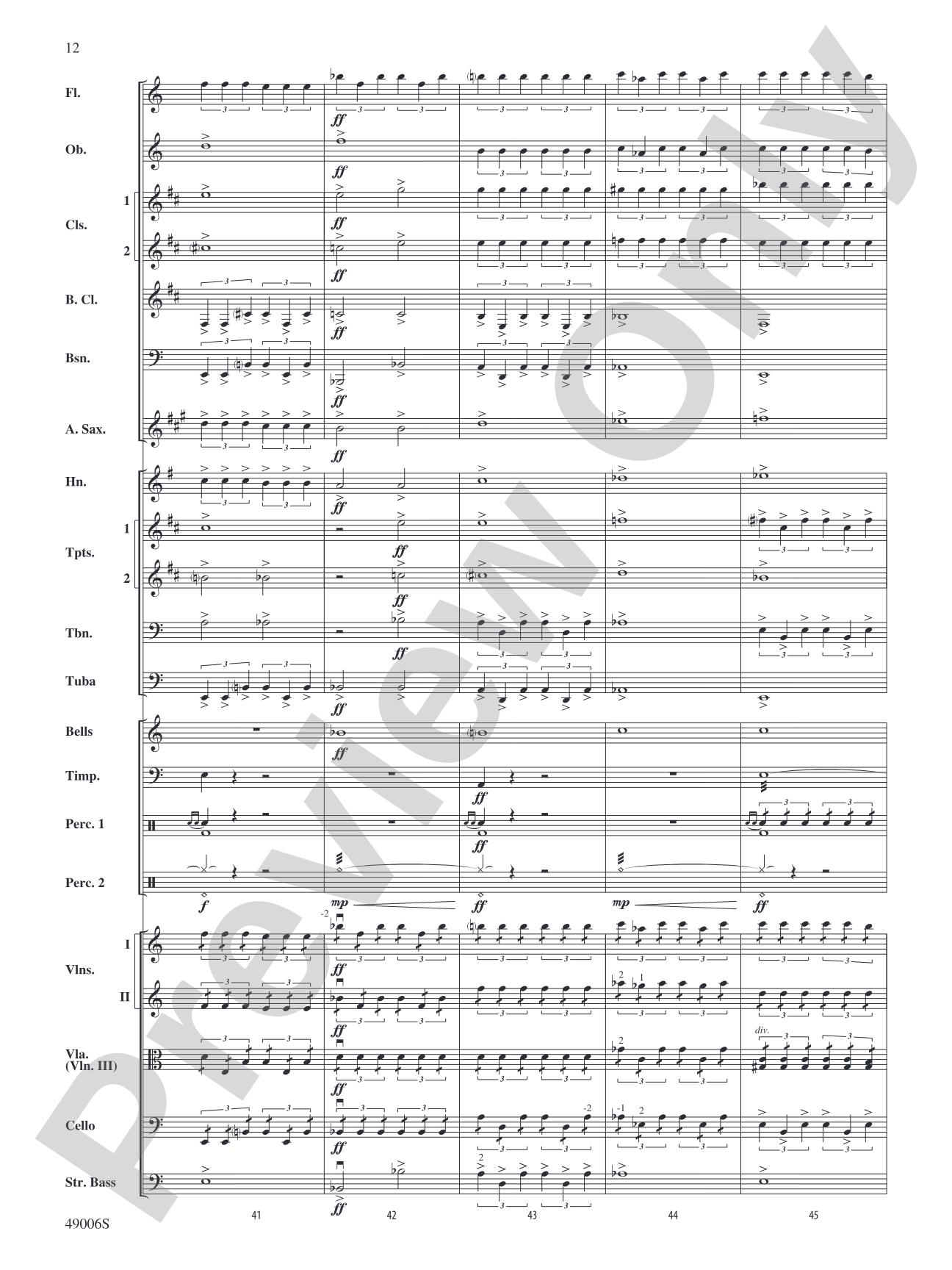 Theme from Swan Lake: Full Orchestra Conductor Score & Parts