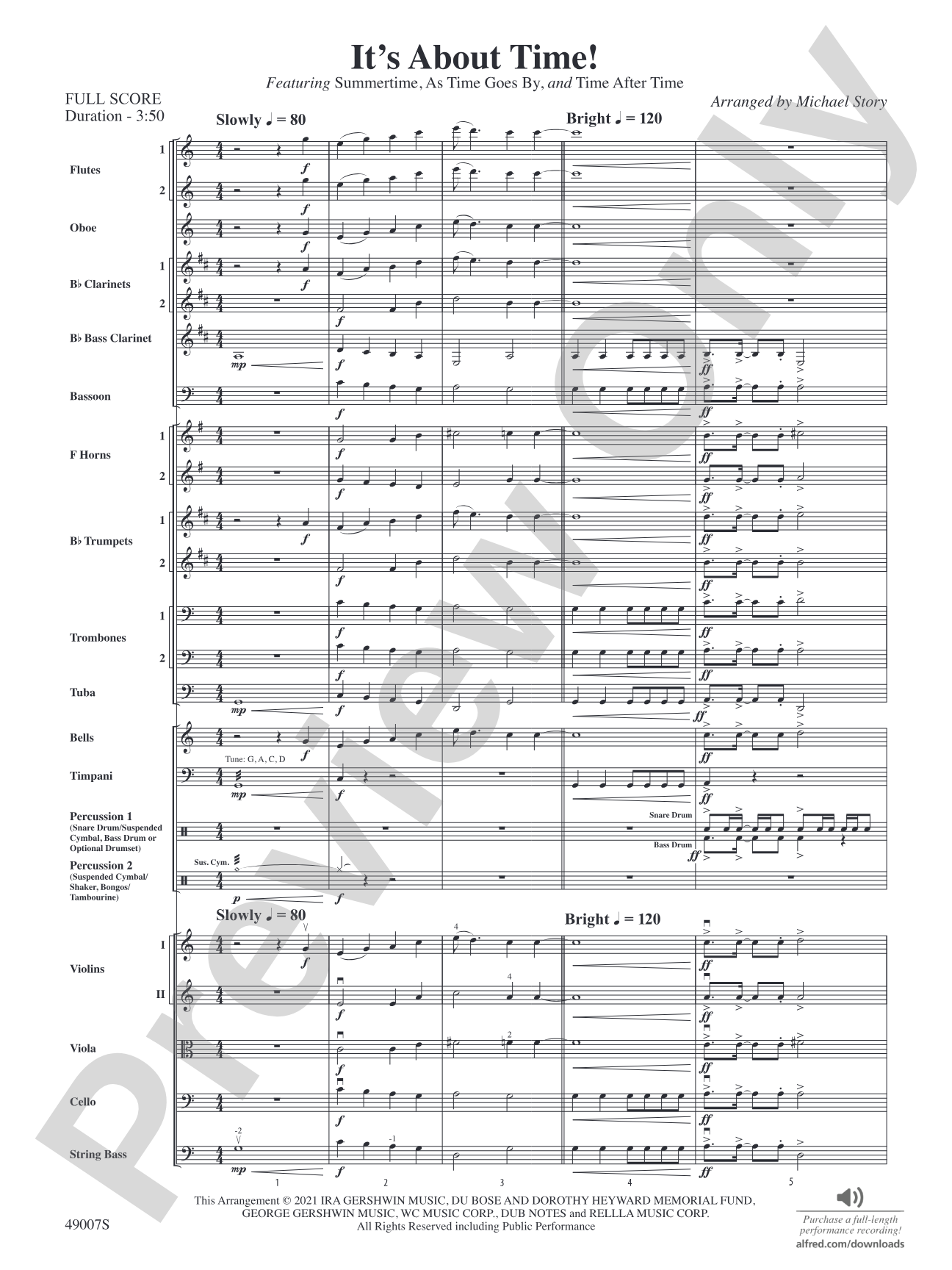 It's About Time: Full Orchestra Conductor Score & Parts