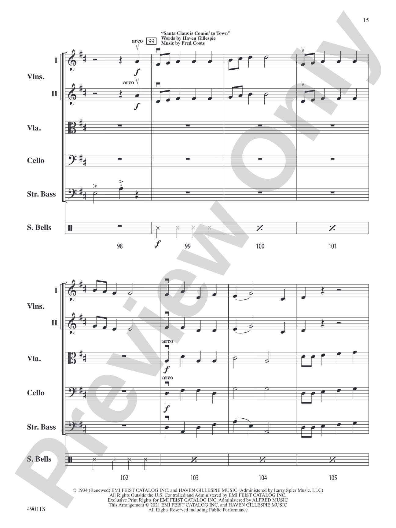 Holiday String-Along: String Orchestra Conductor Score & Parts
