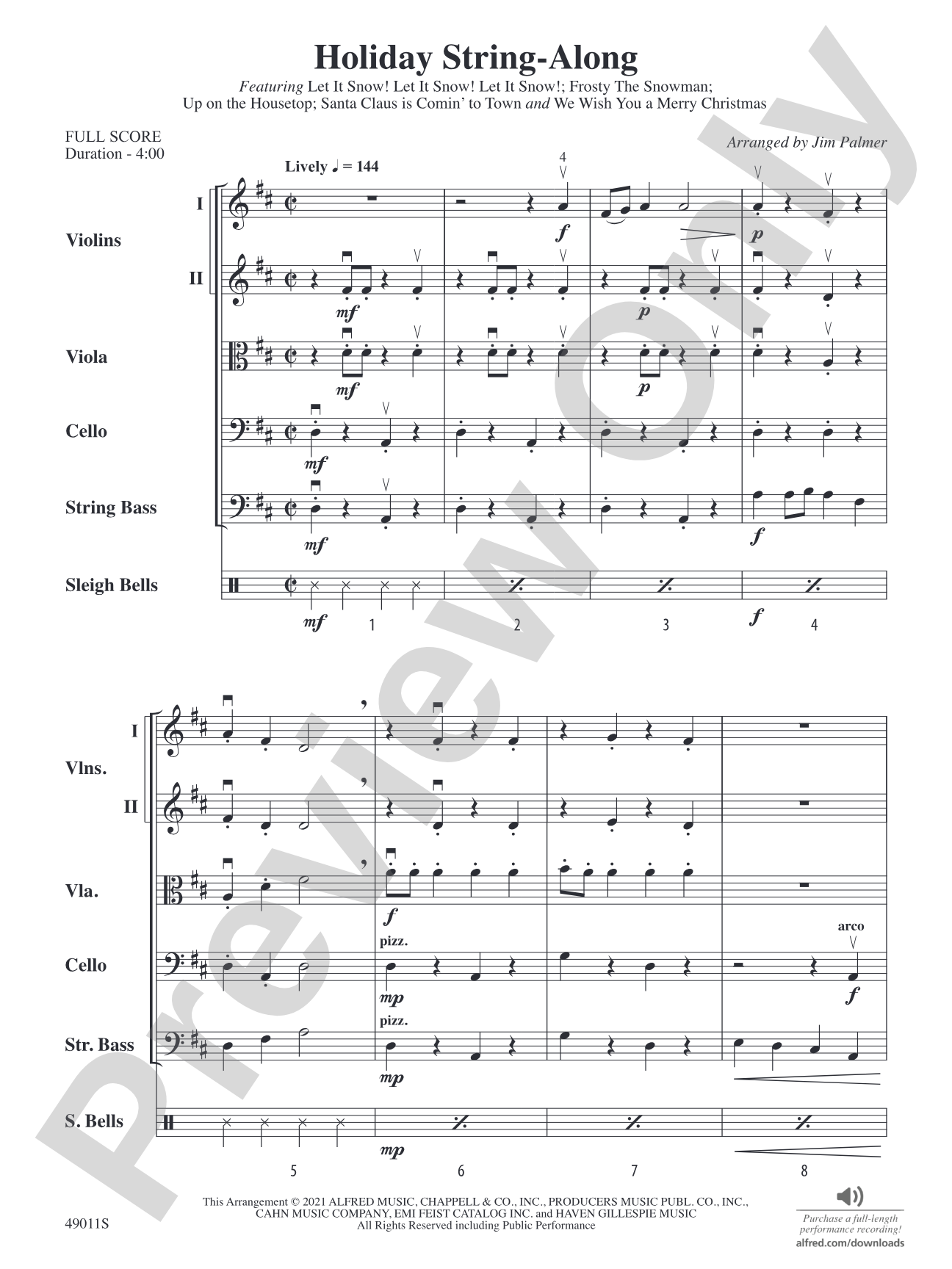 Holiday String-Along: String Orchestra Conductor Score & Parts