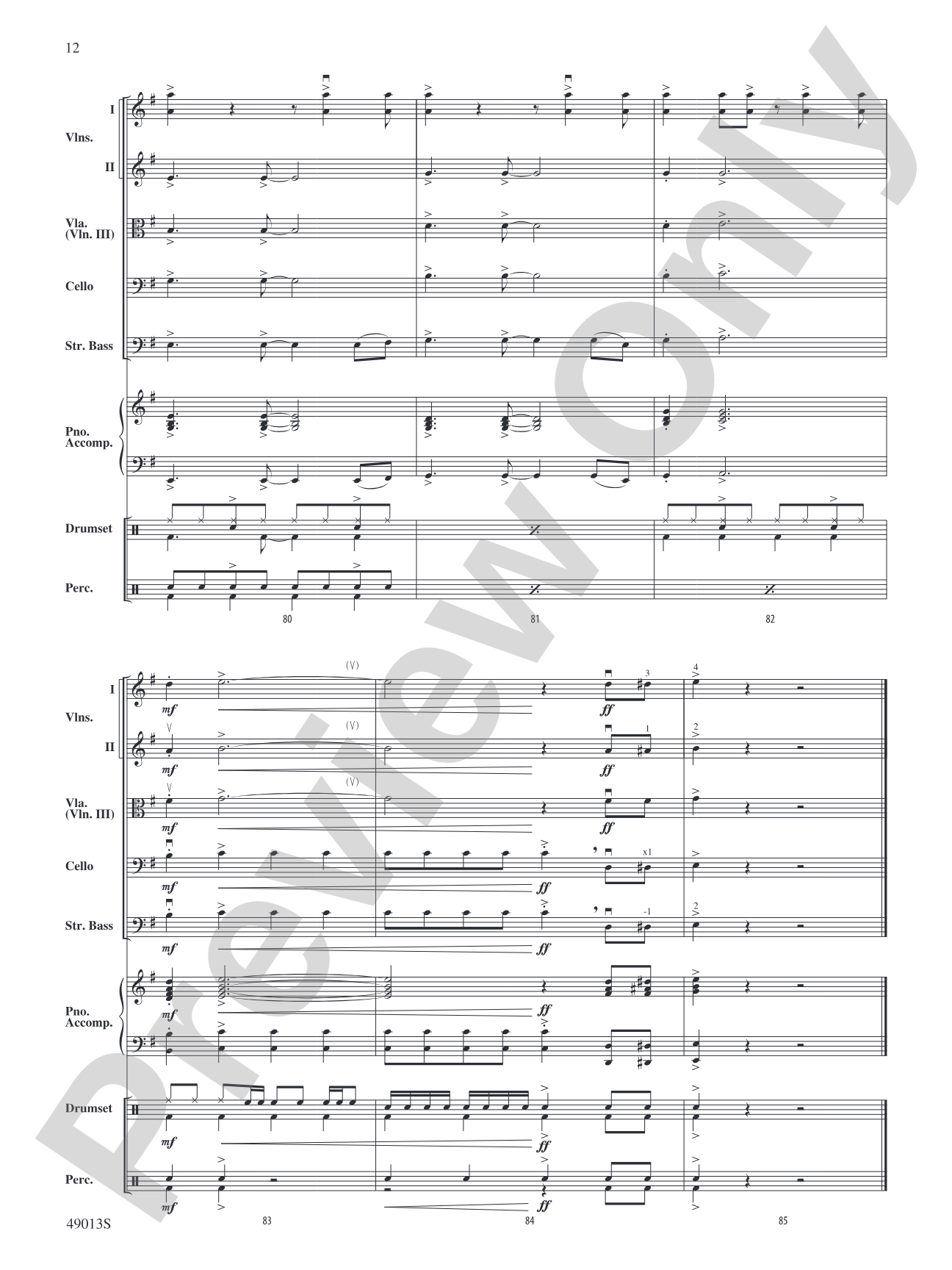 A Dua Lipa Duo: Flexible String Ensemble Conductor Score & Parts