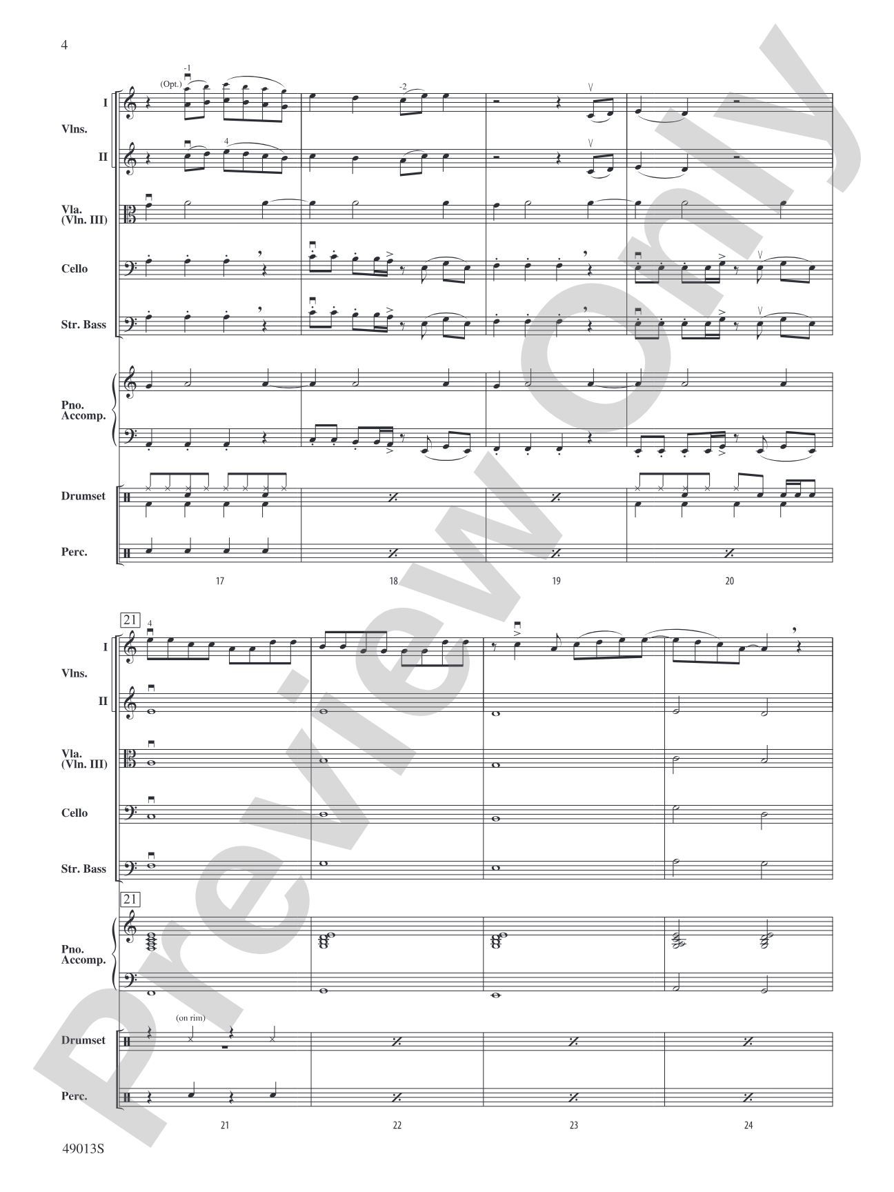 A Dua Lipa Duo: Flexible String Ensemble Conductor Score & Parts