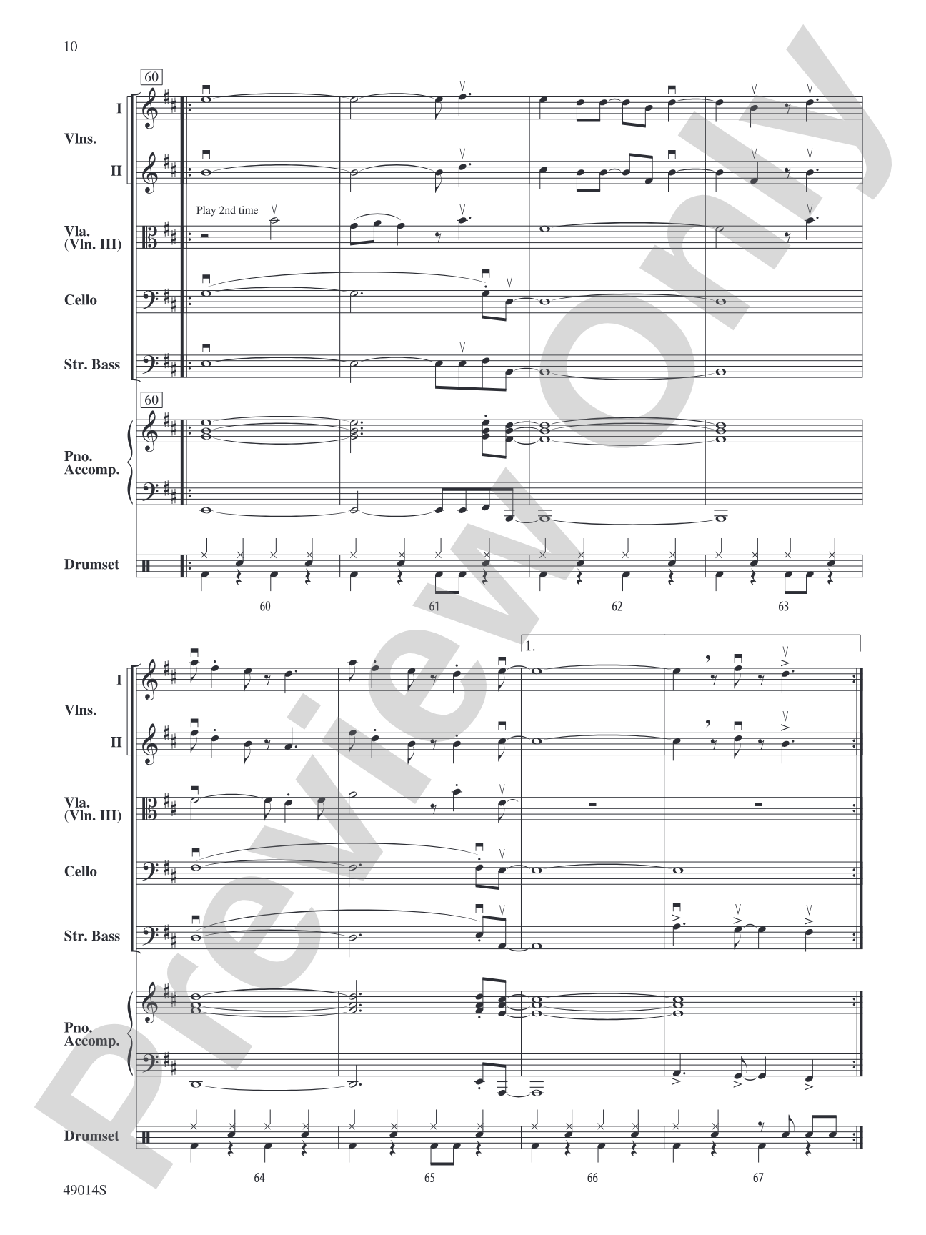 Blinding Lights: String Orchestra Conductor Score & Parts