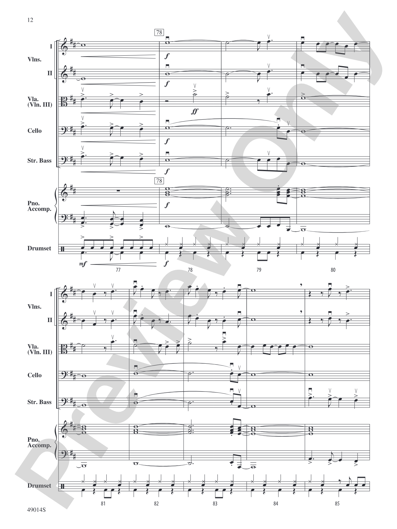 Blinding Lights: String Orchestra Conductor Score & Parts