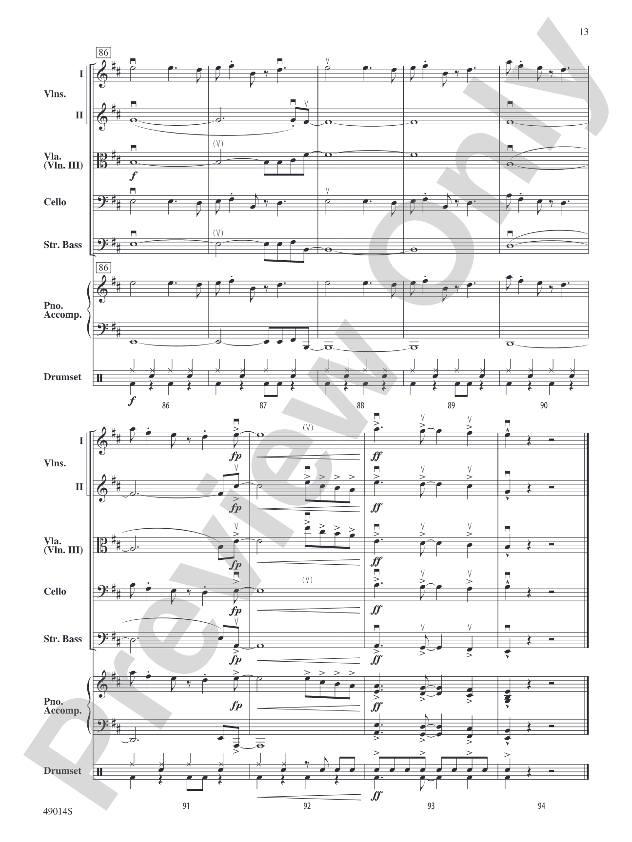Blinding Lights: String Orchestra Conductor Score & Parts