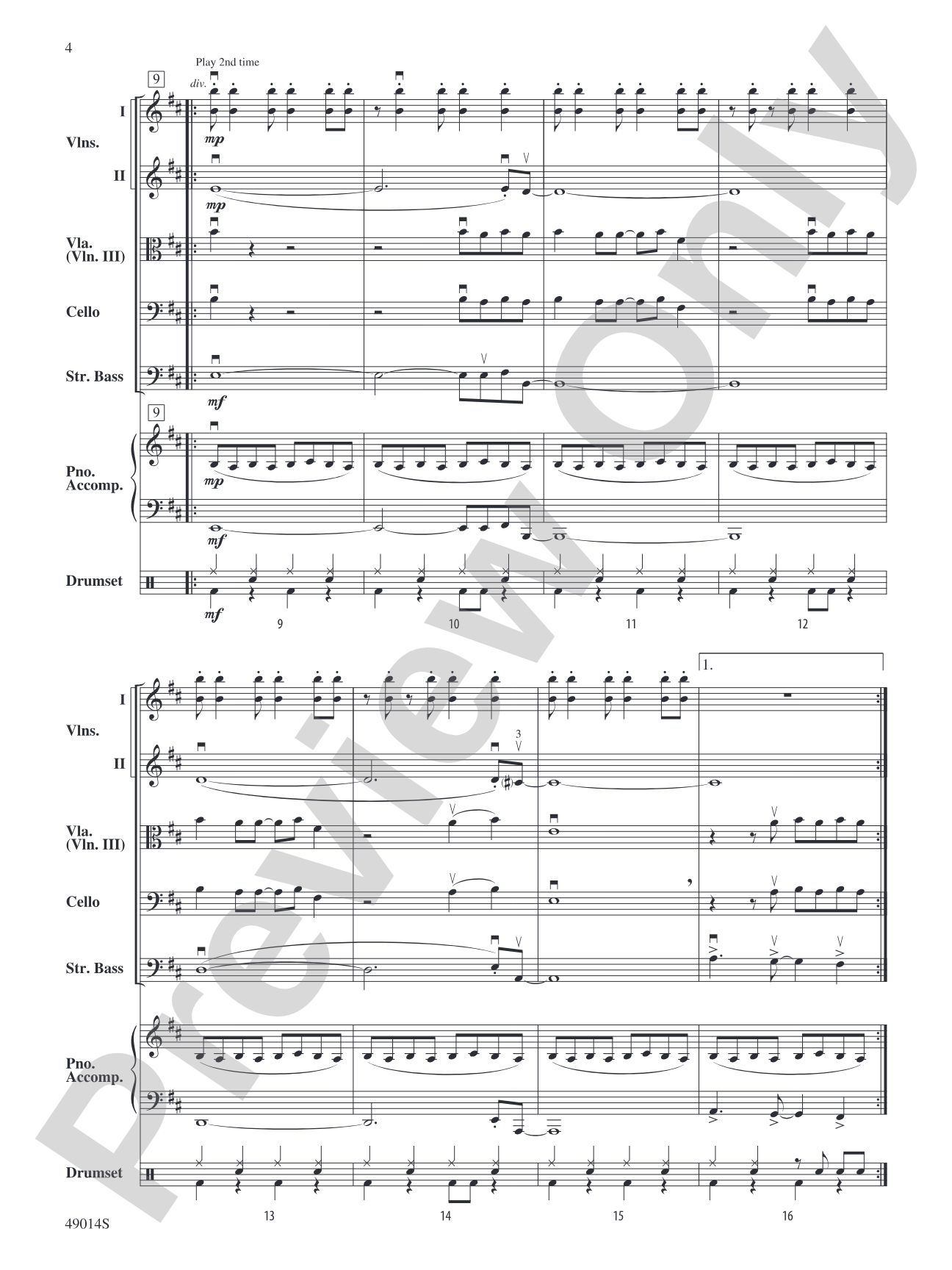 Blinding Lights: String Orchestra Conductor Score & Parts