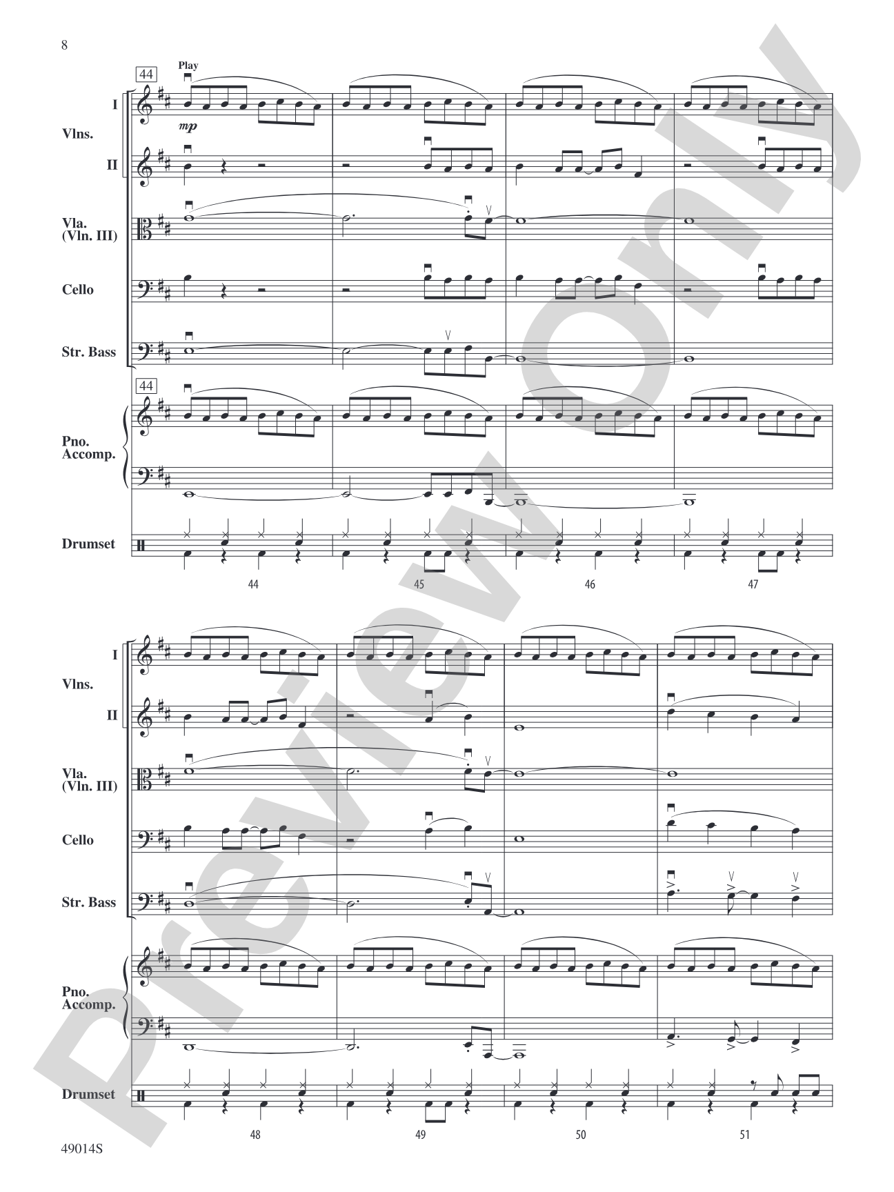 Blinding Lights: String Orchestra Conductor Score & Parts