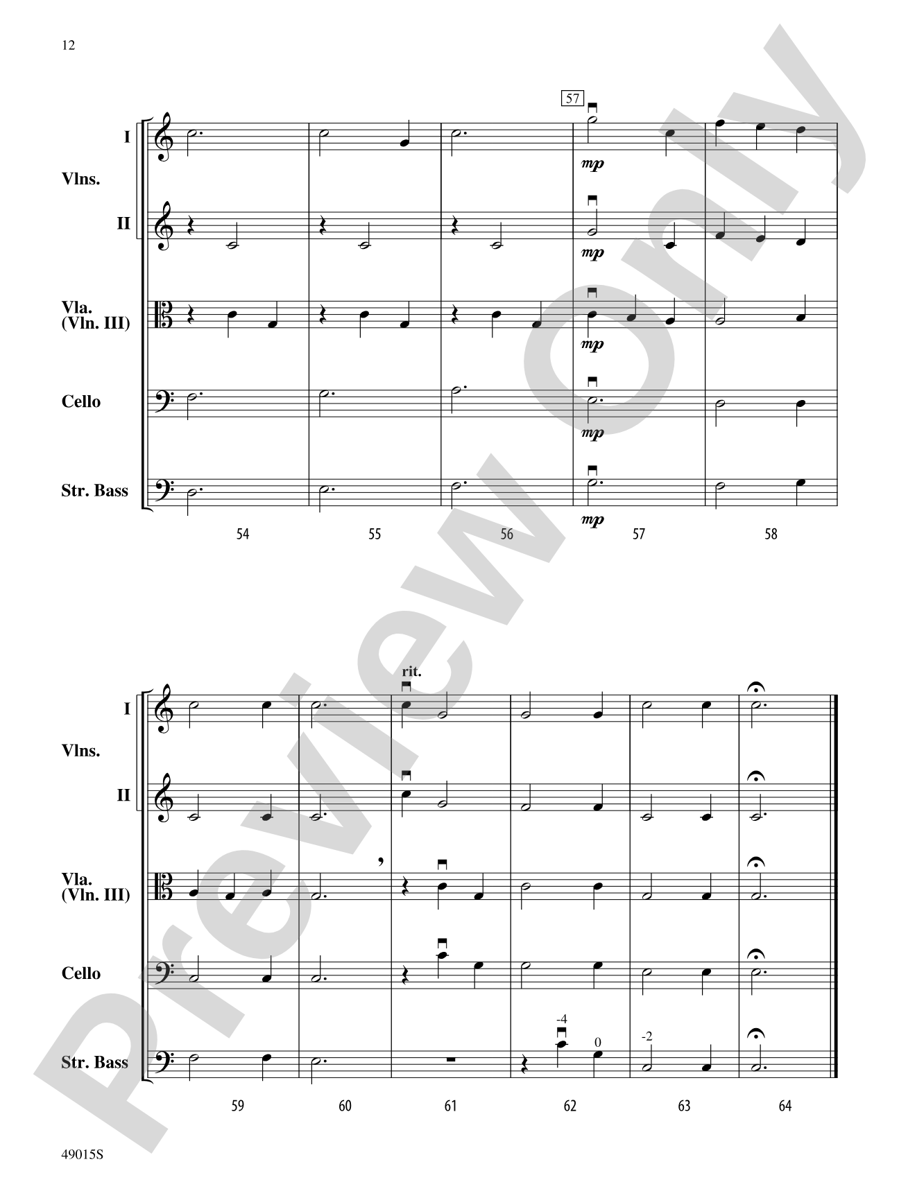 Petite Suite Française: Score