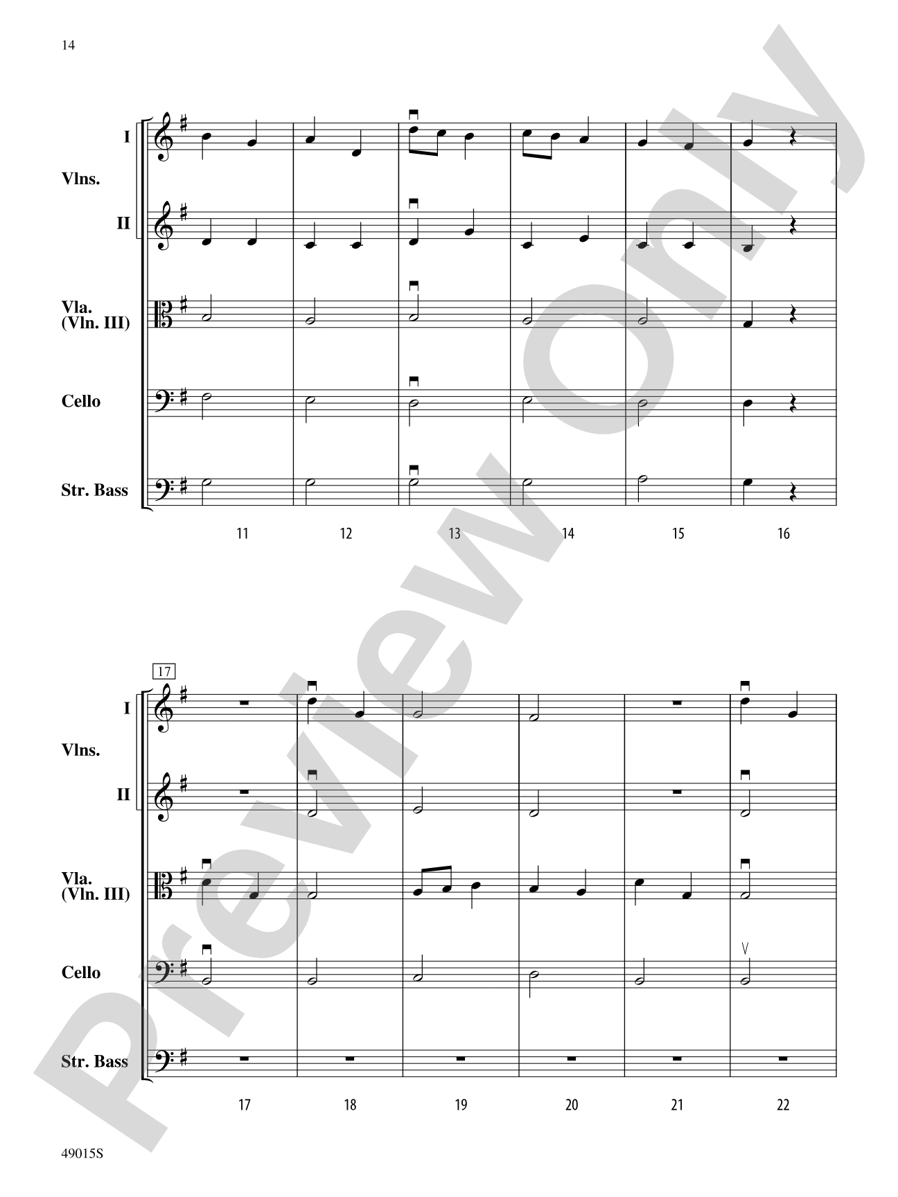 Petite Suite Française: Score