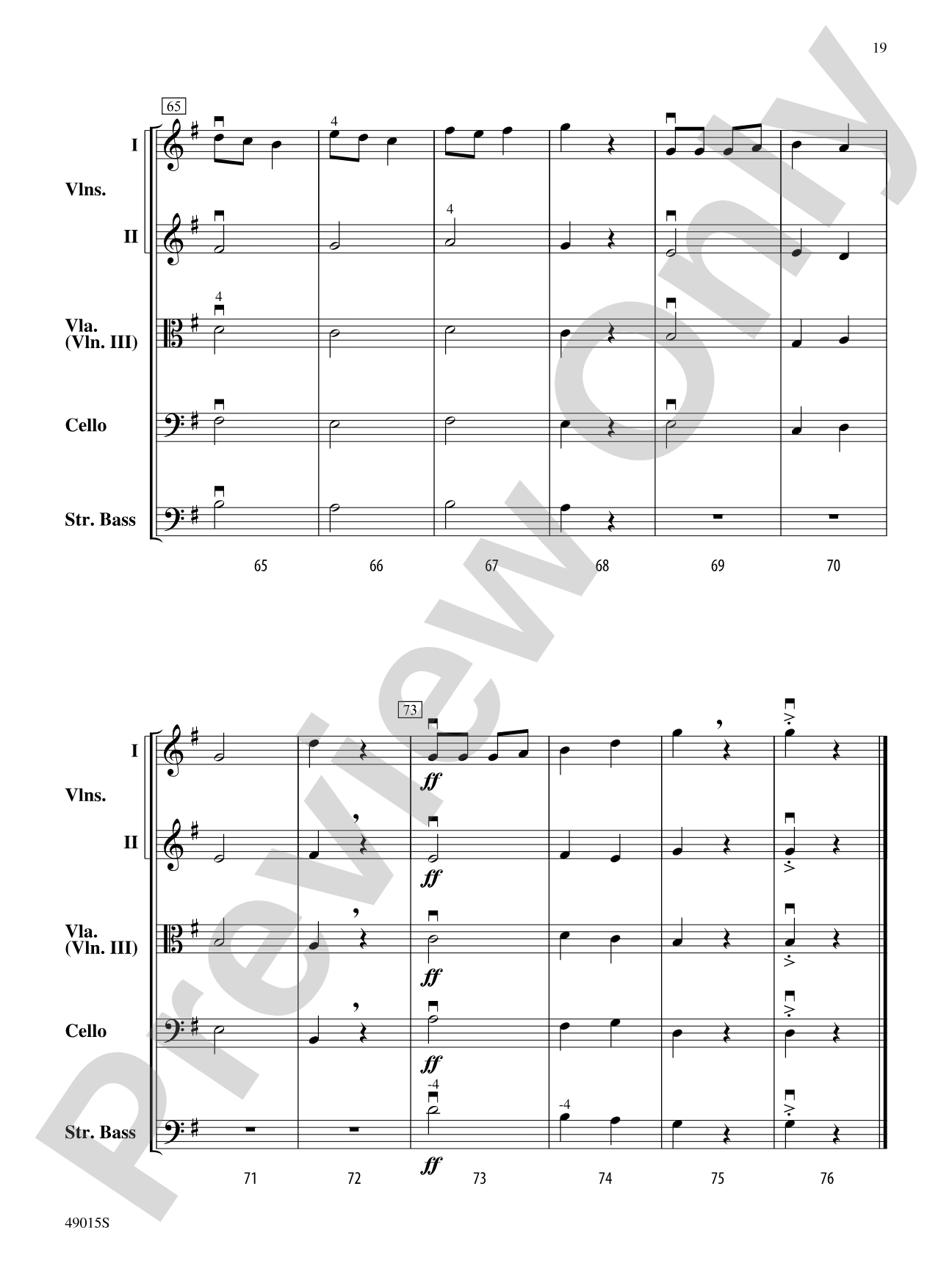 Petite Suite Française: Score