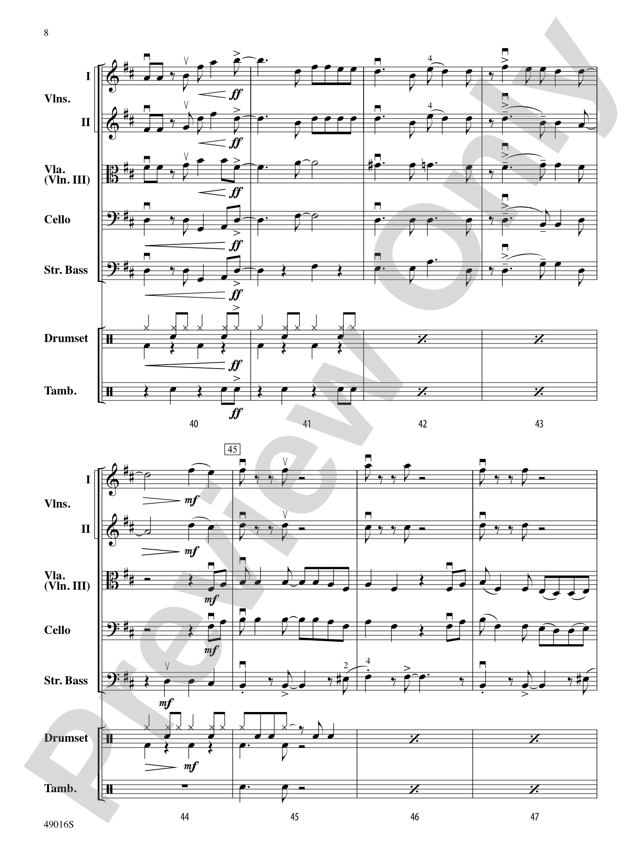 It's All Right: Flexible String Ensemble Conductor Score & Parts