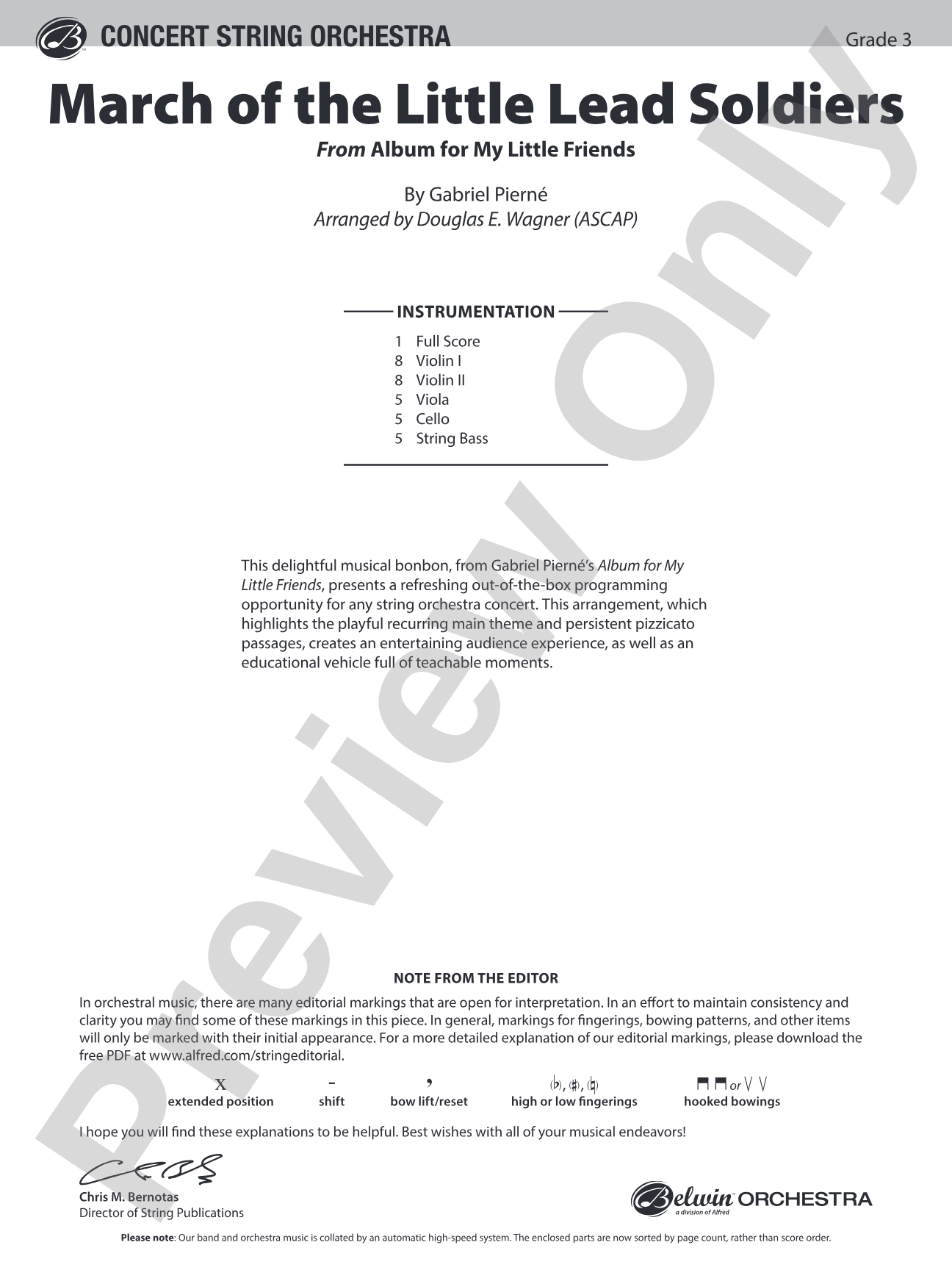 March of the Little Lead Soldiers: String Orchestra Conductor Score & Parts