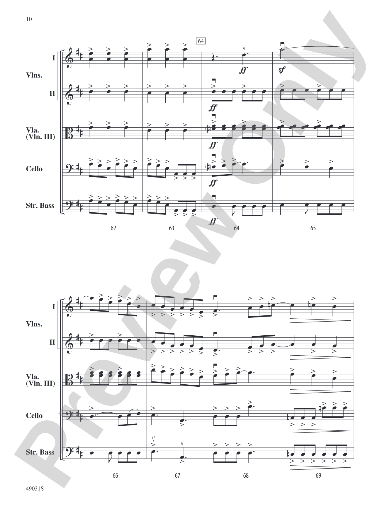 Into the Stars: String Orchestra Conductor Score & Parts