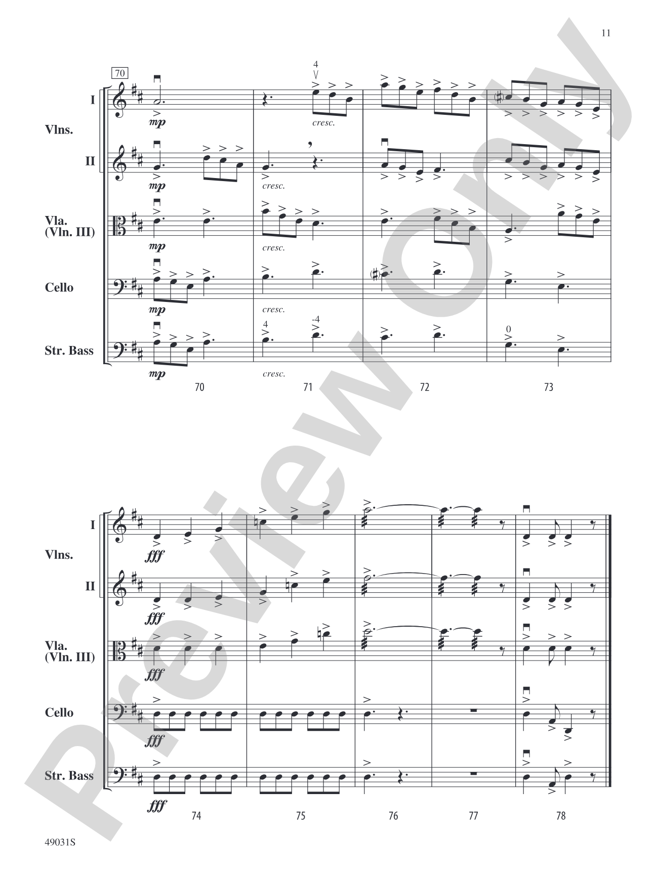 Into the Stars: String Orchestra Conductor Score & Parts